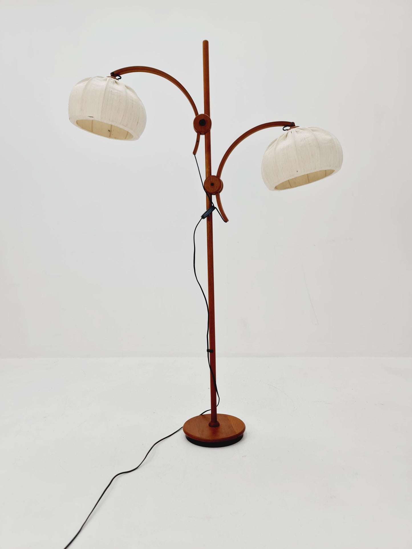 Vintage Danish Teak floor lamp by DOMUS 1970s