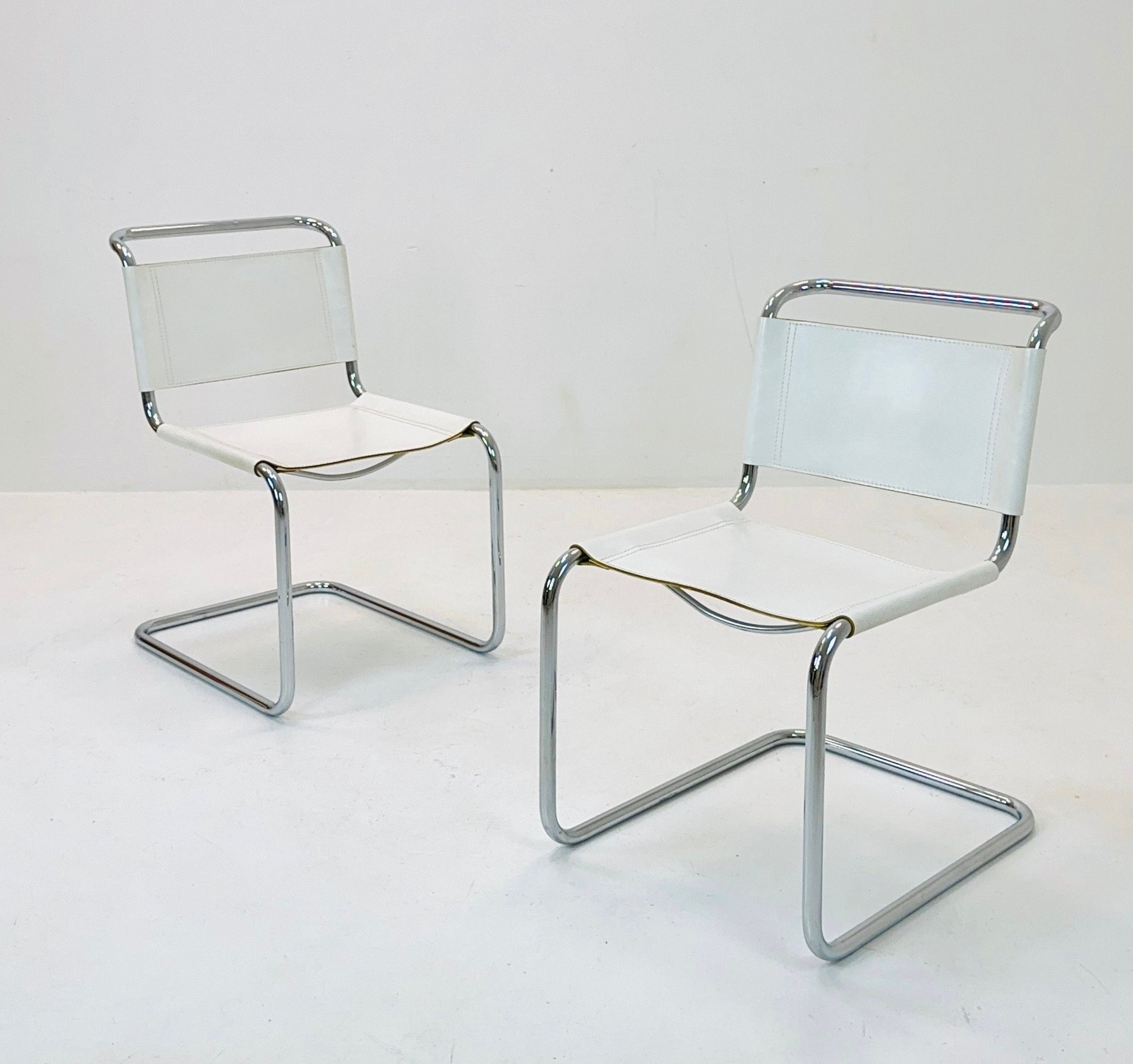 set of 2 Mid-Century Bauhaus S33 Chair by Mart Stam of Italy 1980s