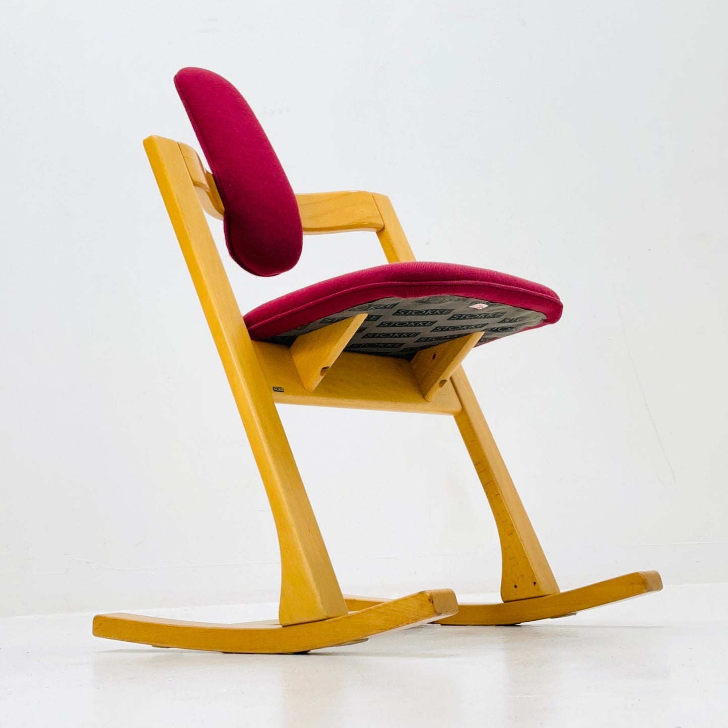 1970s Vintage Original Peter Opsvik for Stokke Teak Pendulum Balance Chair, 1980s ,Norway