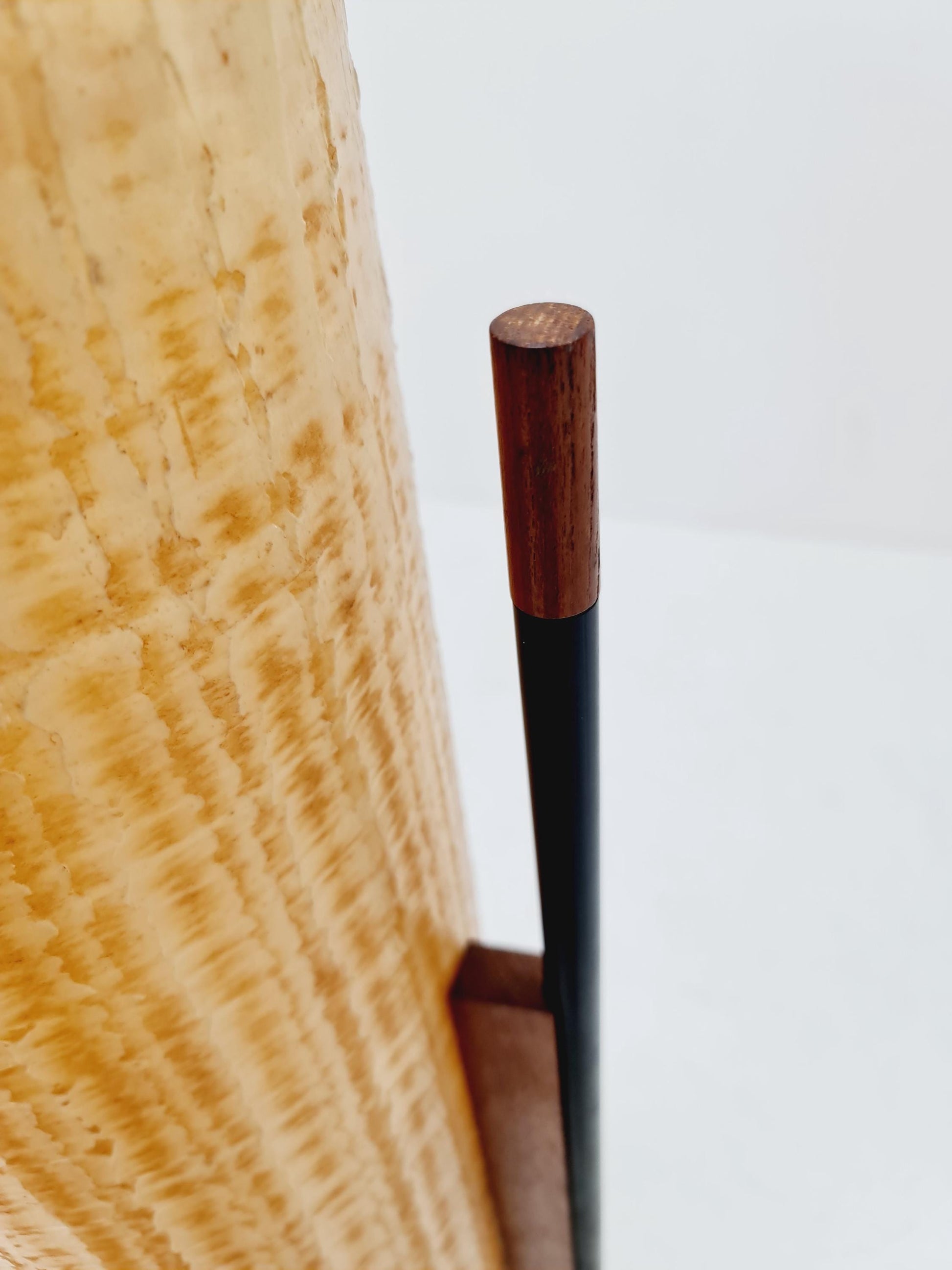 Rare Midcentury Danish floor lamp teak & fiberglass 1960s