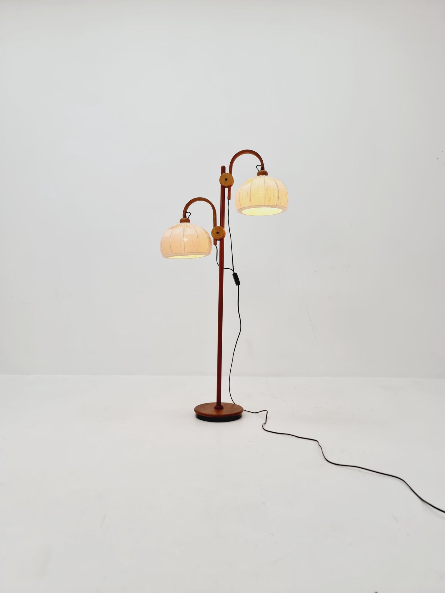 Vintage Danish Teak floor lamp by DOMUS 1970s