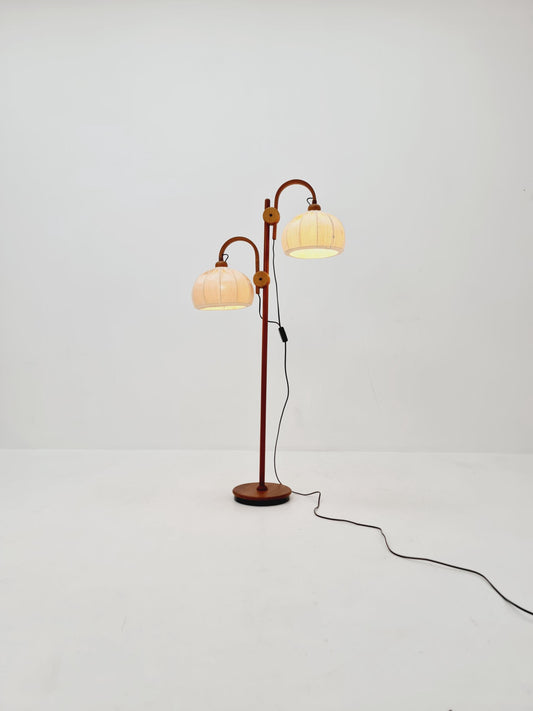 Vintage Danish Teak floor lamp by DOMUS 1970s