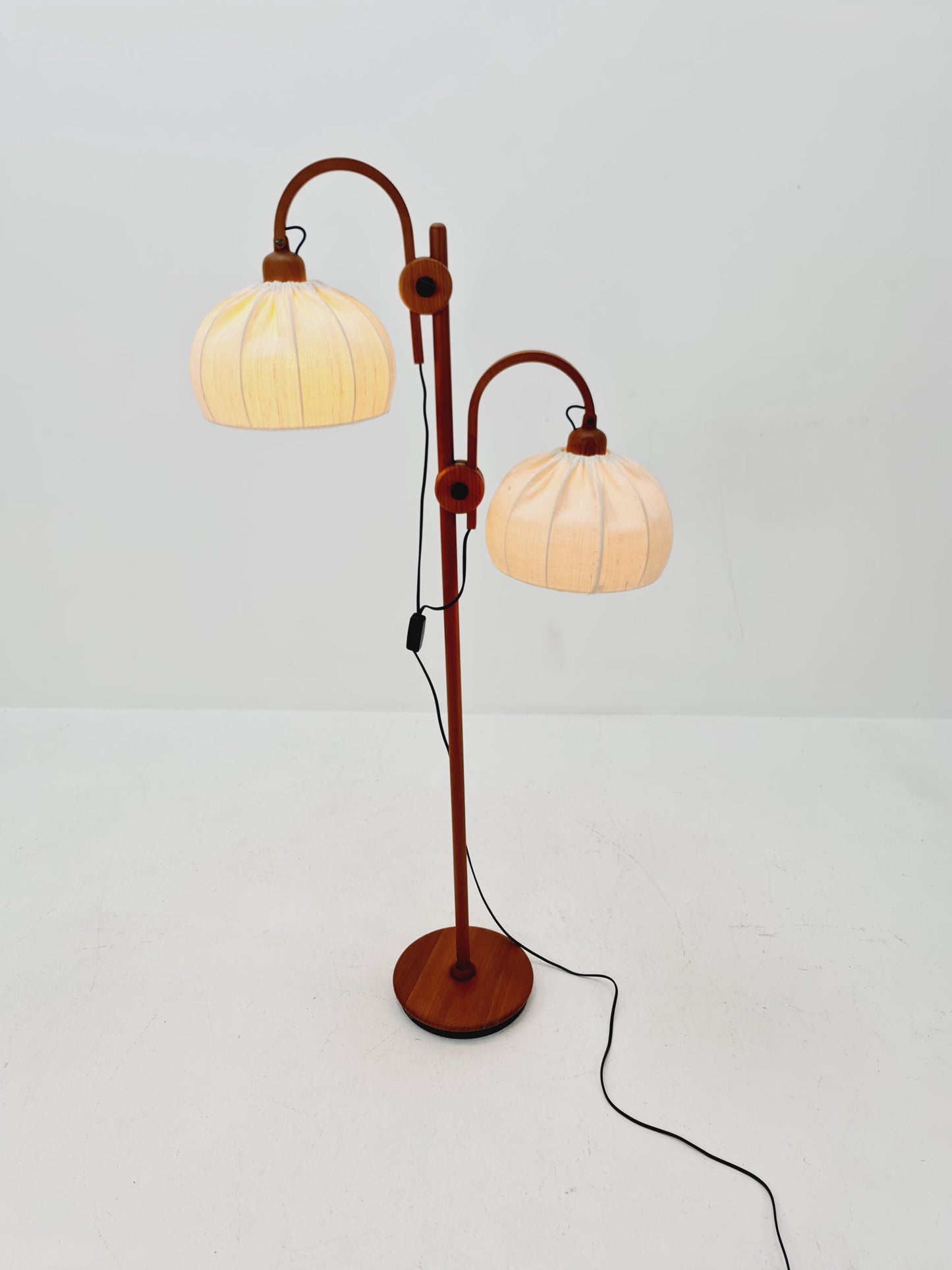 Vintage Danish Teak floor lamp by DOMUS 1970s