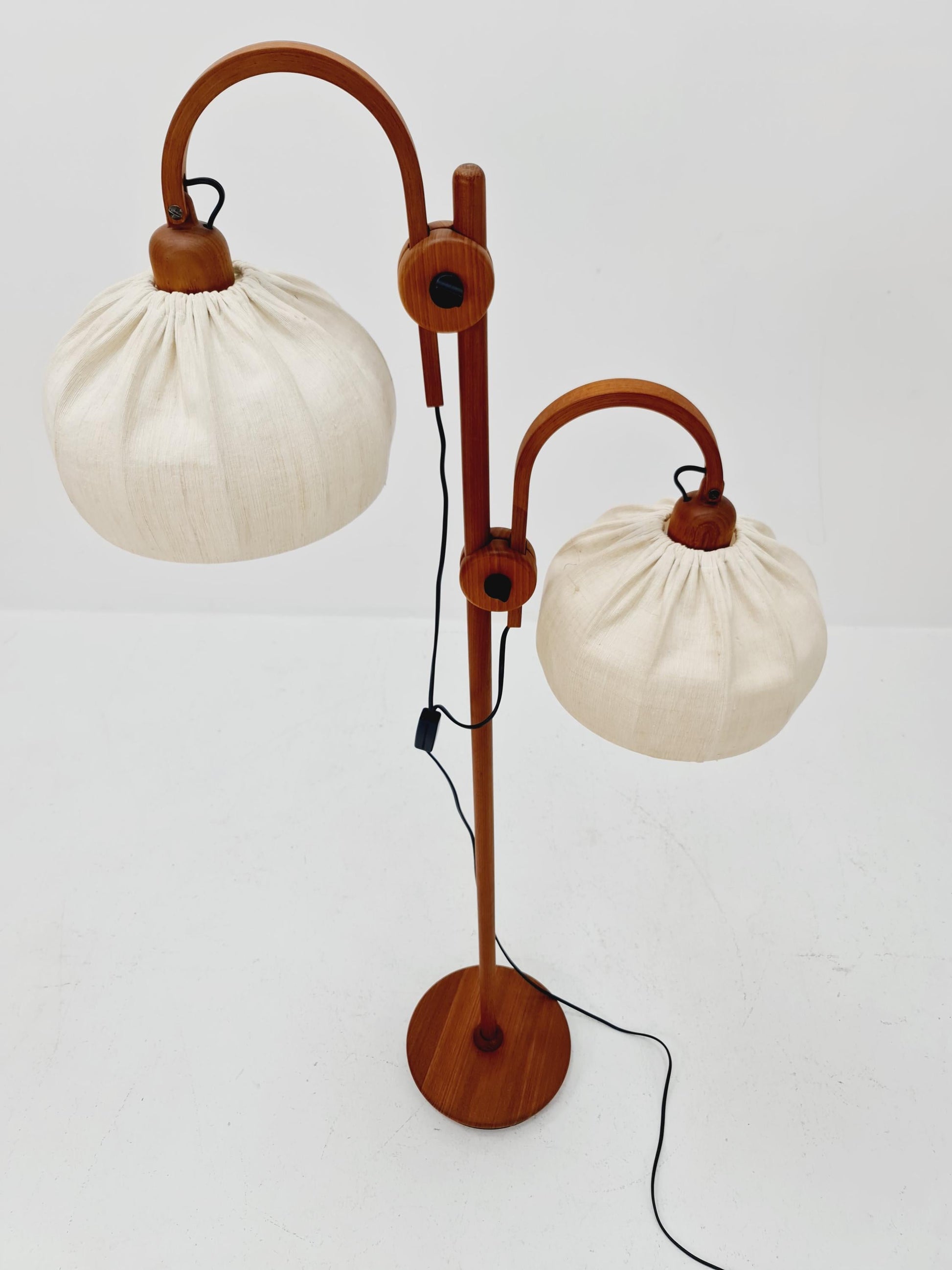 Vintage Danish Teak floor lamp by DOMUS 1970s