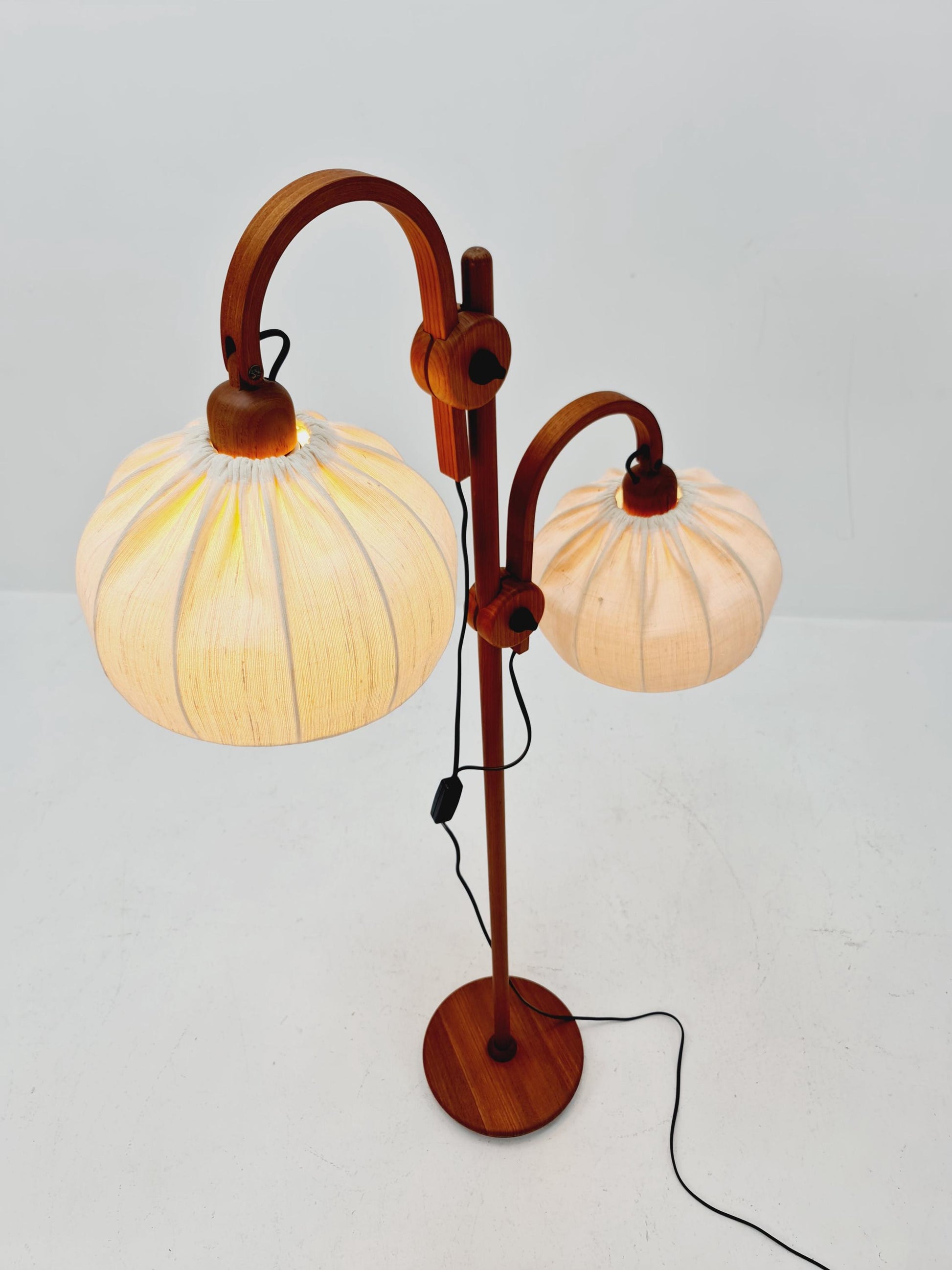 Vintage Danish Teak floor lamp by DOMUS 1970s