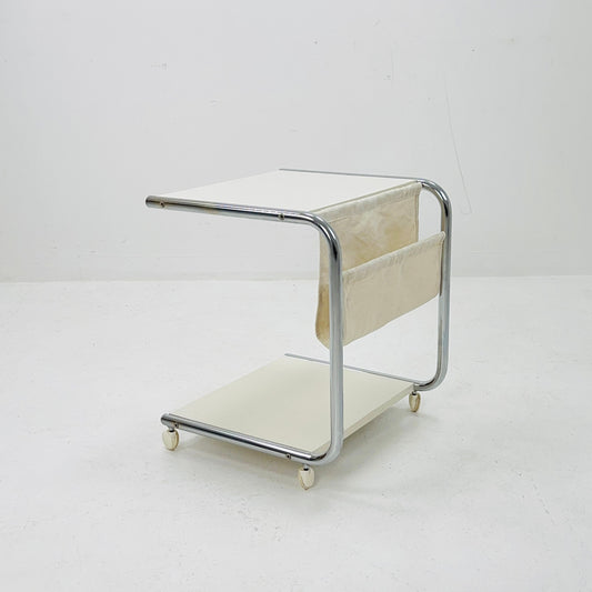 Mid century side table - on rolls by Thomas Jelinek for IKEA Sweden 1980s