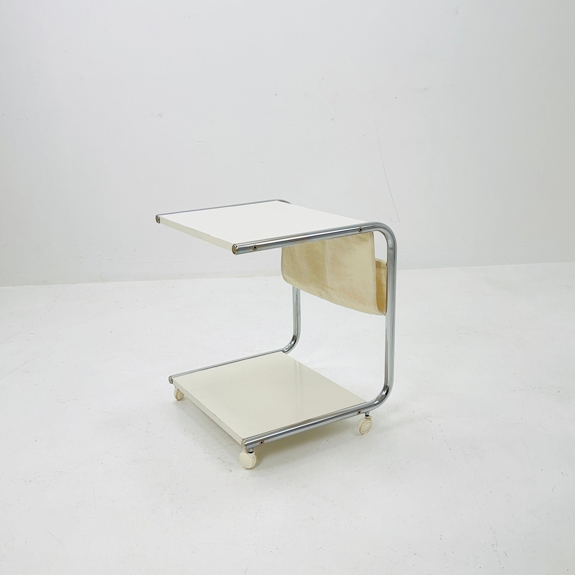Mid century side table - on rolls by Thomas Jelinek for IKEA Sweden 1980s