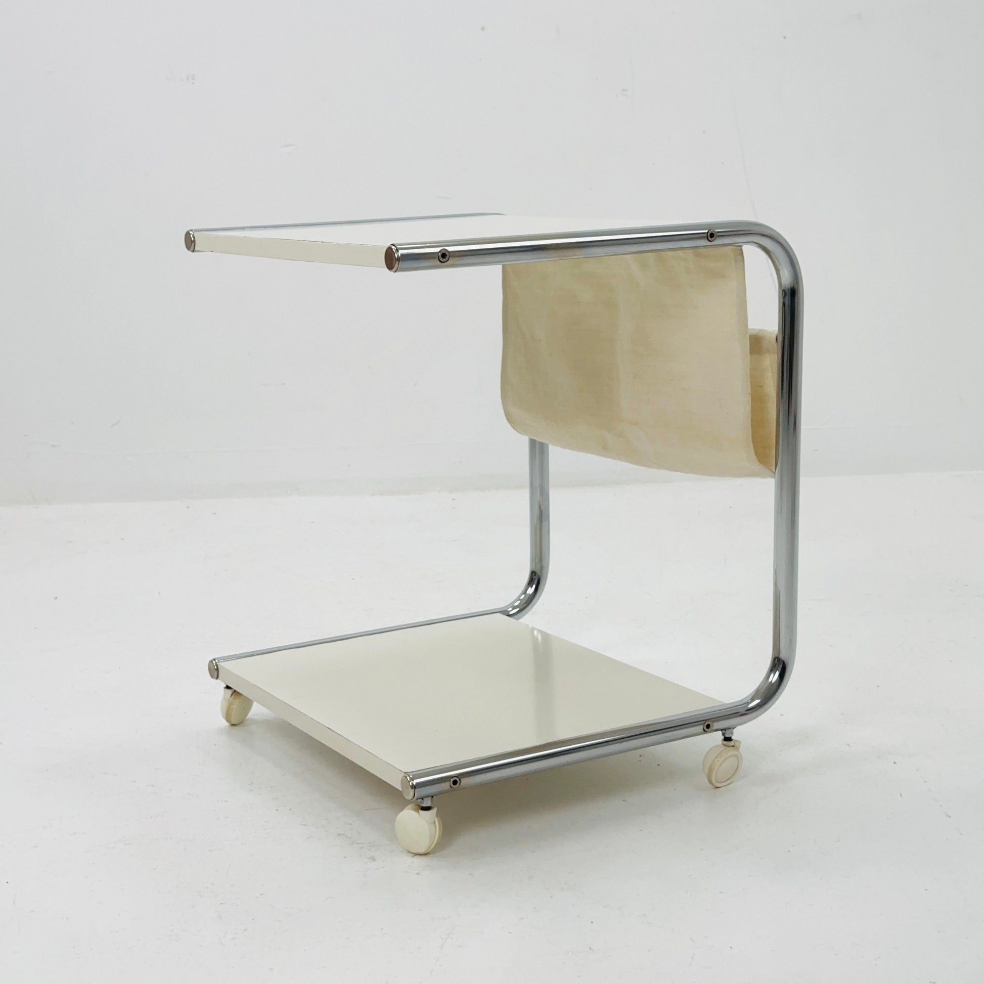 Mid century side table - on rolls by Thomas Jelinek for IKEA Sweden 1980s