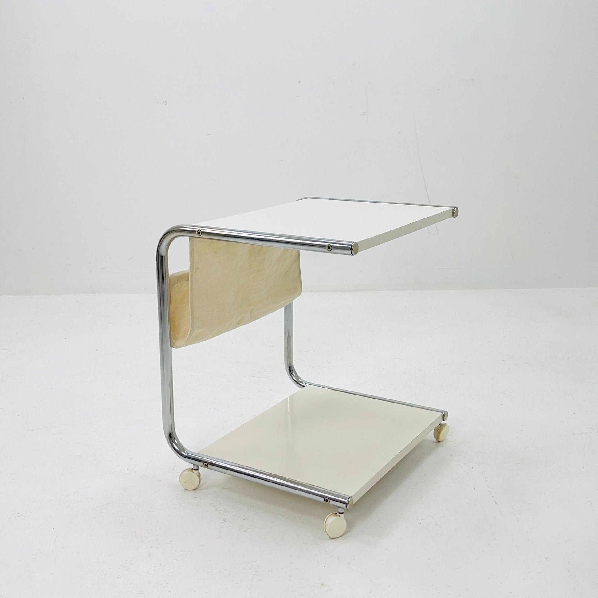 Mid century side table - on rolls by Thomas Jelinek for IKEA Sweden 1980s
