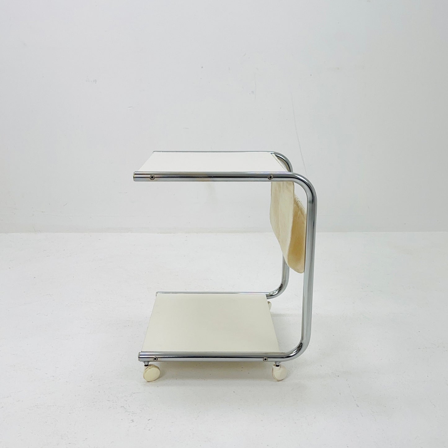 Mid century side table - on rolls by Thomas Jelinek for IKEA Sweden 1980s
