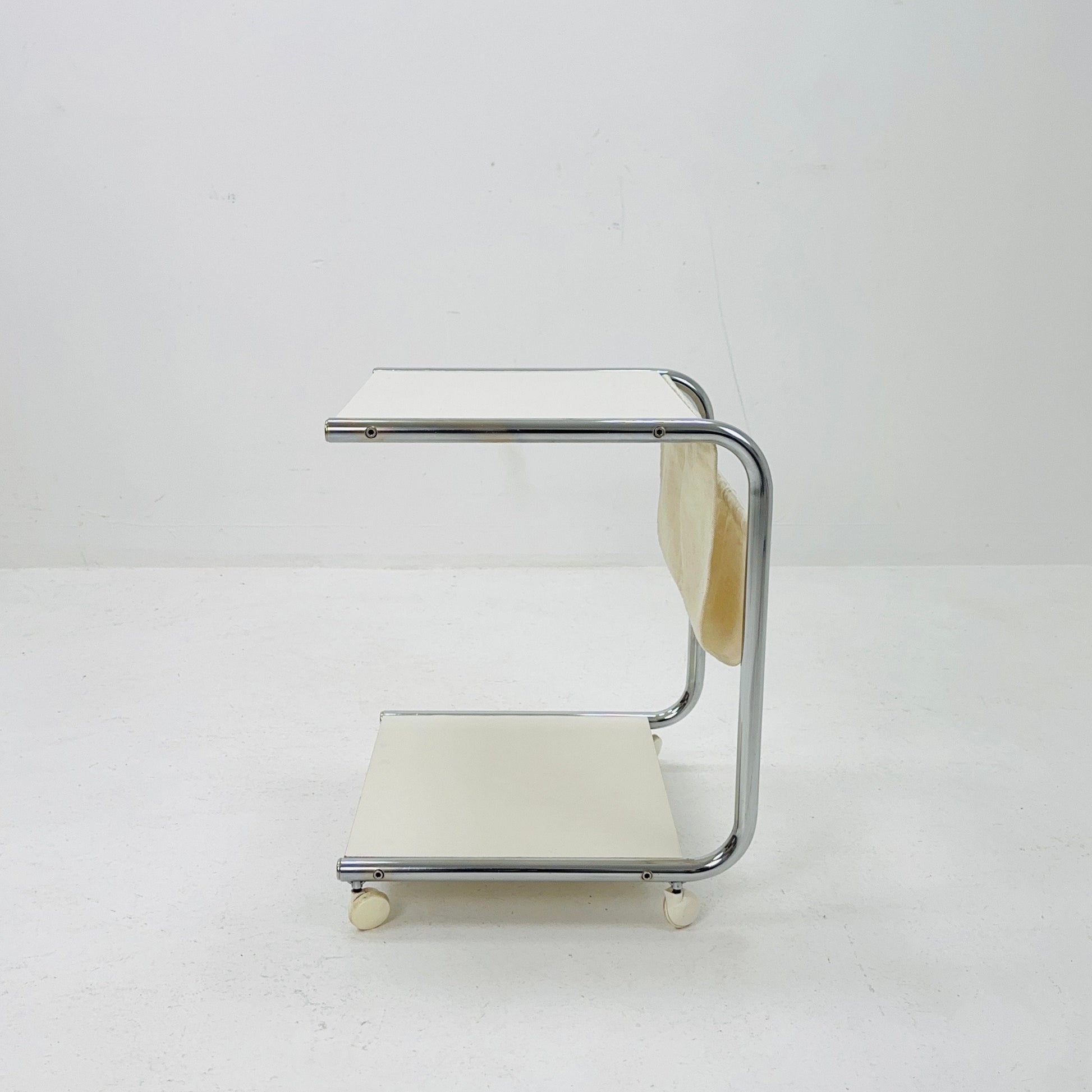 Mid century side table - on rolls by Thomas Jelinek for IKEA Sweden 1980s