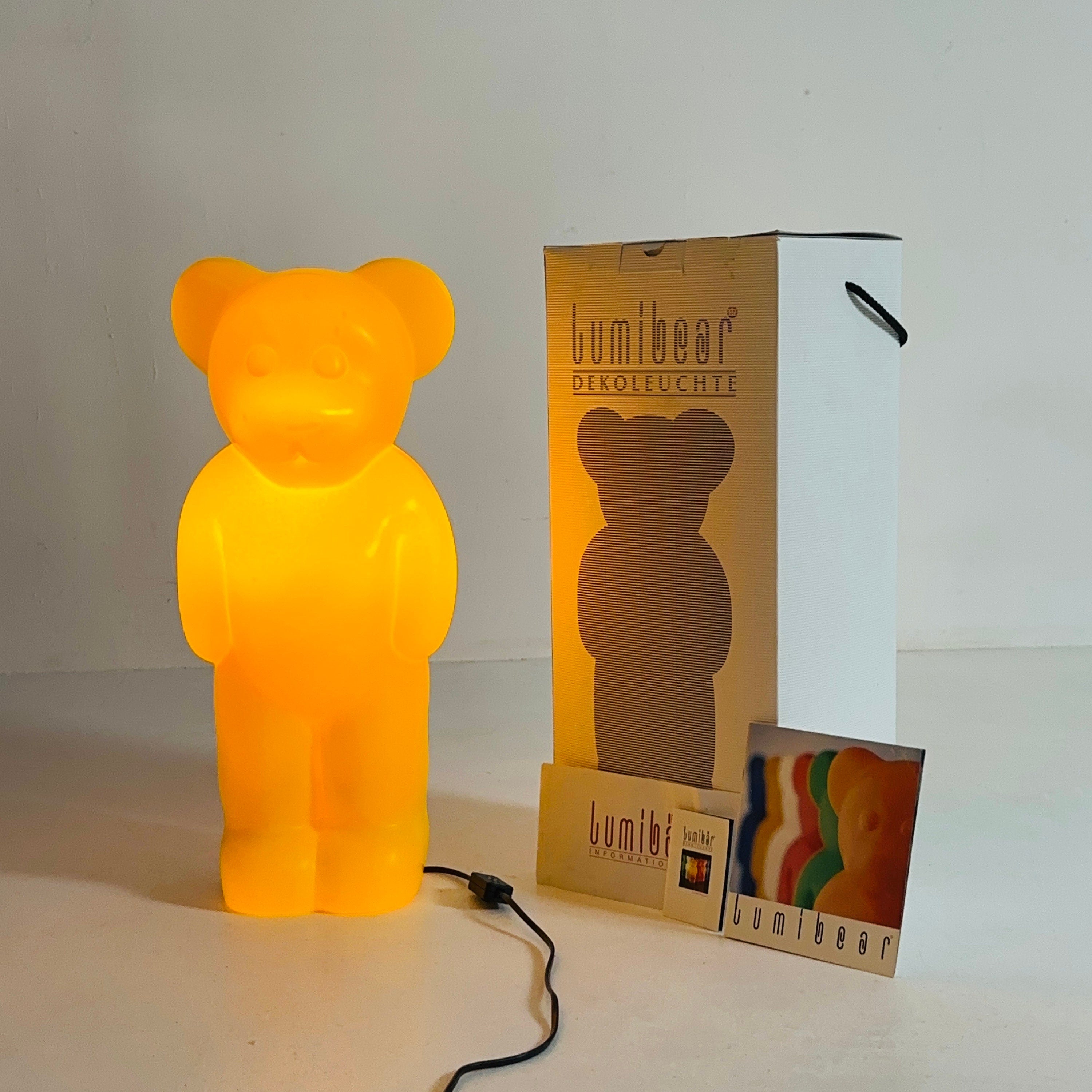 Space age yellow Lumibear by Elmar Flötotto, Bear vintage