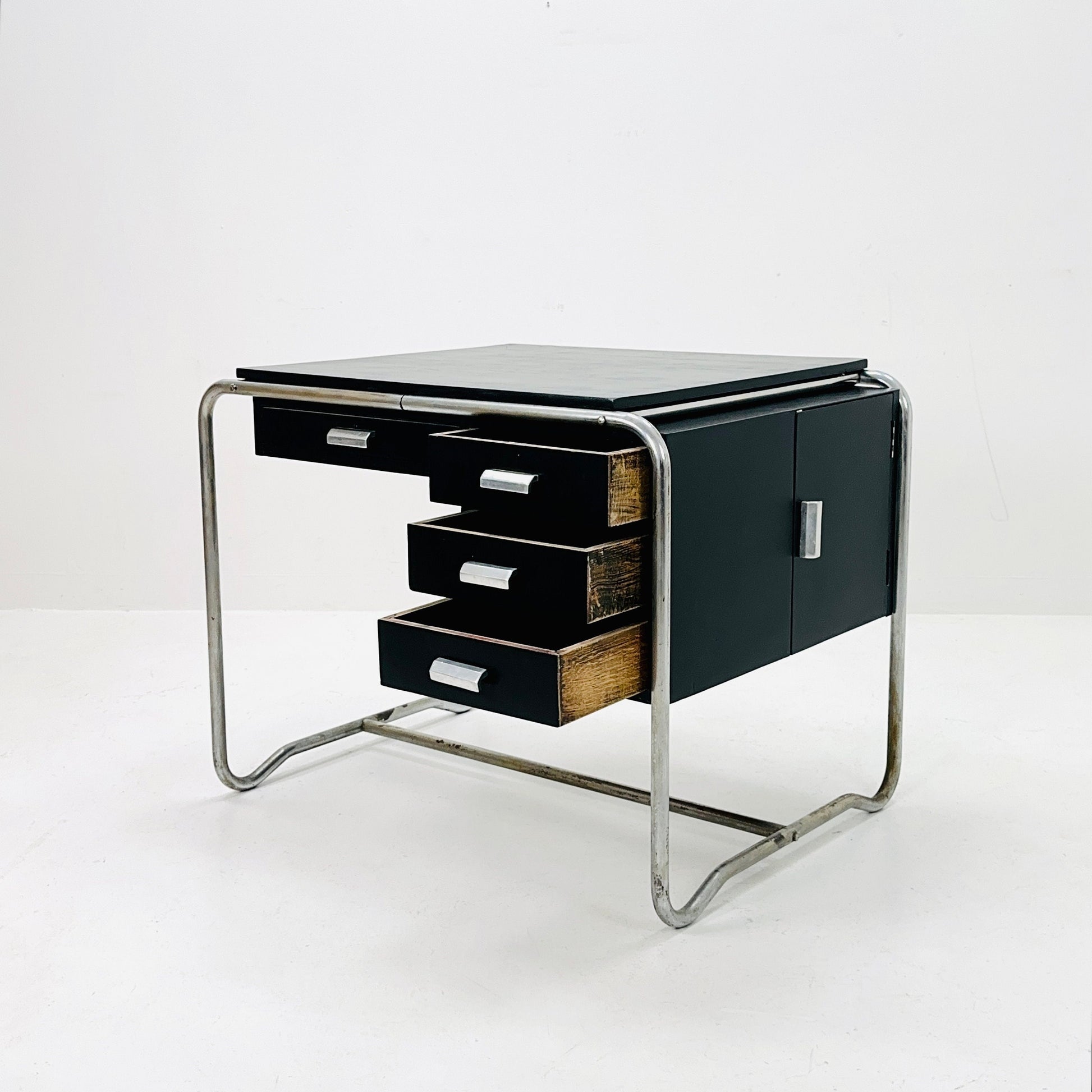 Mid century Bauhaus Tublar desk for mart stam & Marcel Brauer by Thonet 1930s