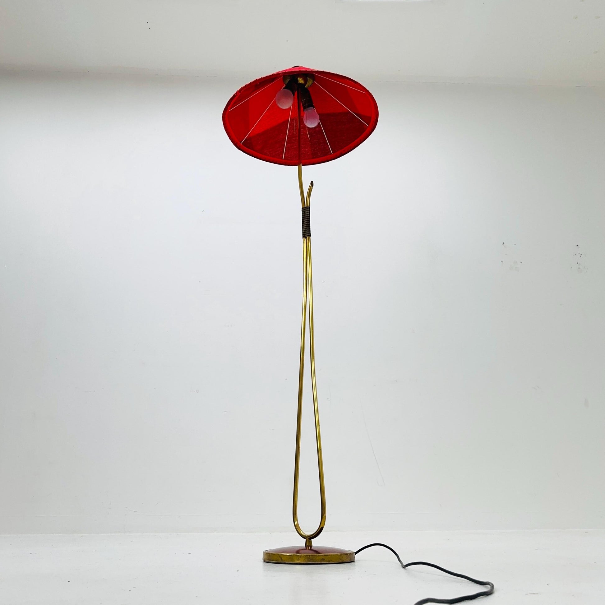 Mid century brass floor lamp 1960s Germany