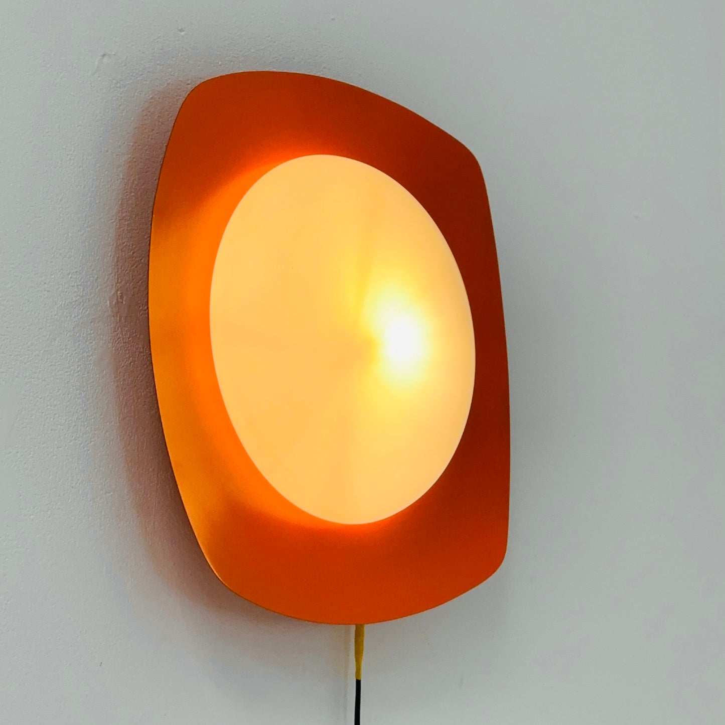 Large Space Age ceiling / wall lamp by Kaiser Leuchten, Germany, 1970s