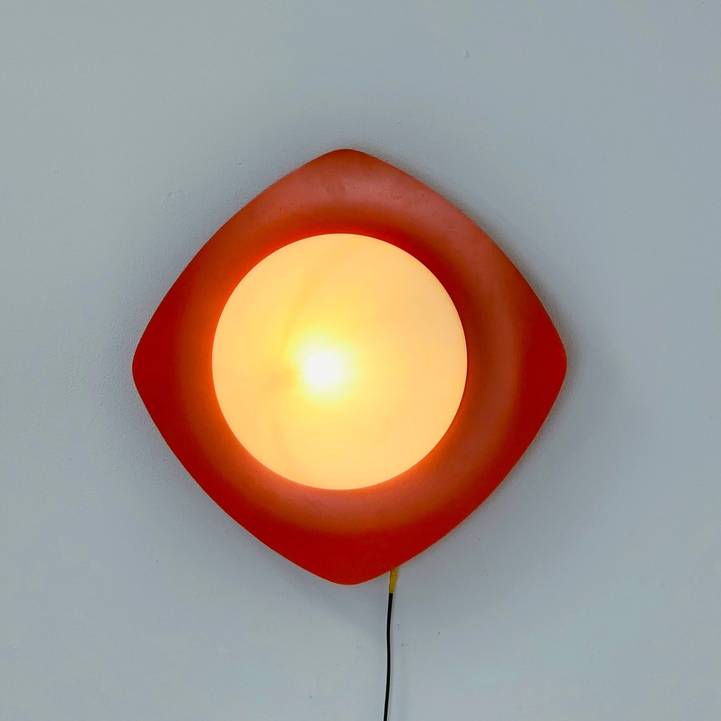 Large Space Age ceiling / wall lamp by Kaiser Leuchten, Germany, 1970s