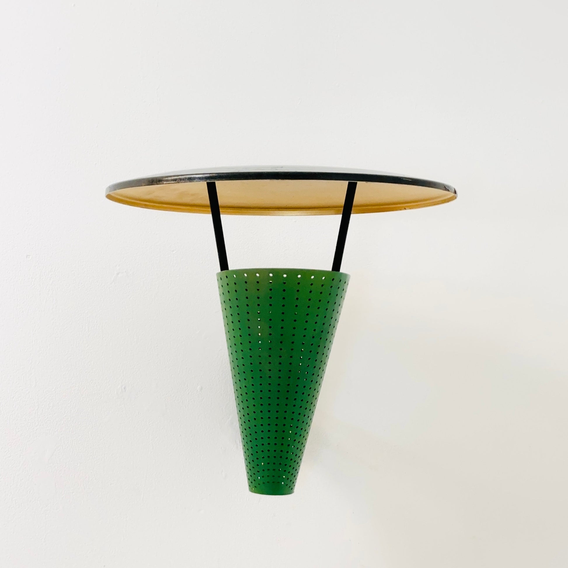 Mid century Metal & brass wall lamp by Jacques Biny, 1950s