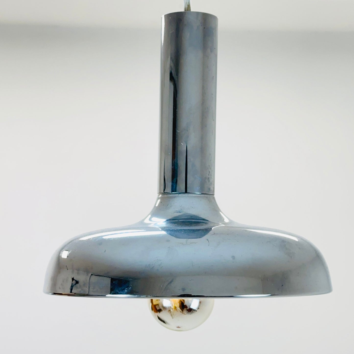Mid century Chrome-plated metal pendant lamp, Germany 1960s