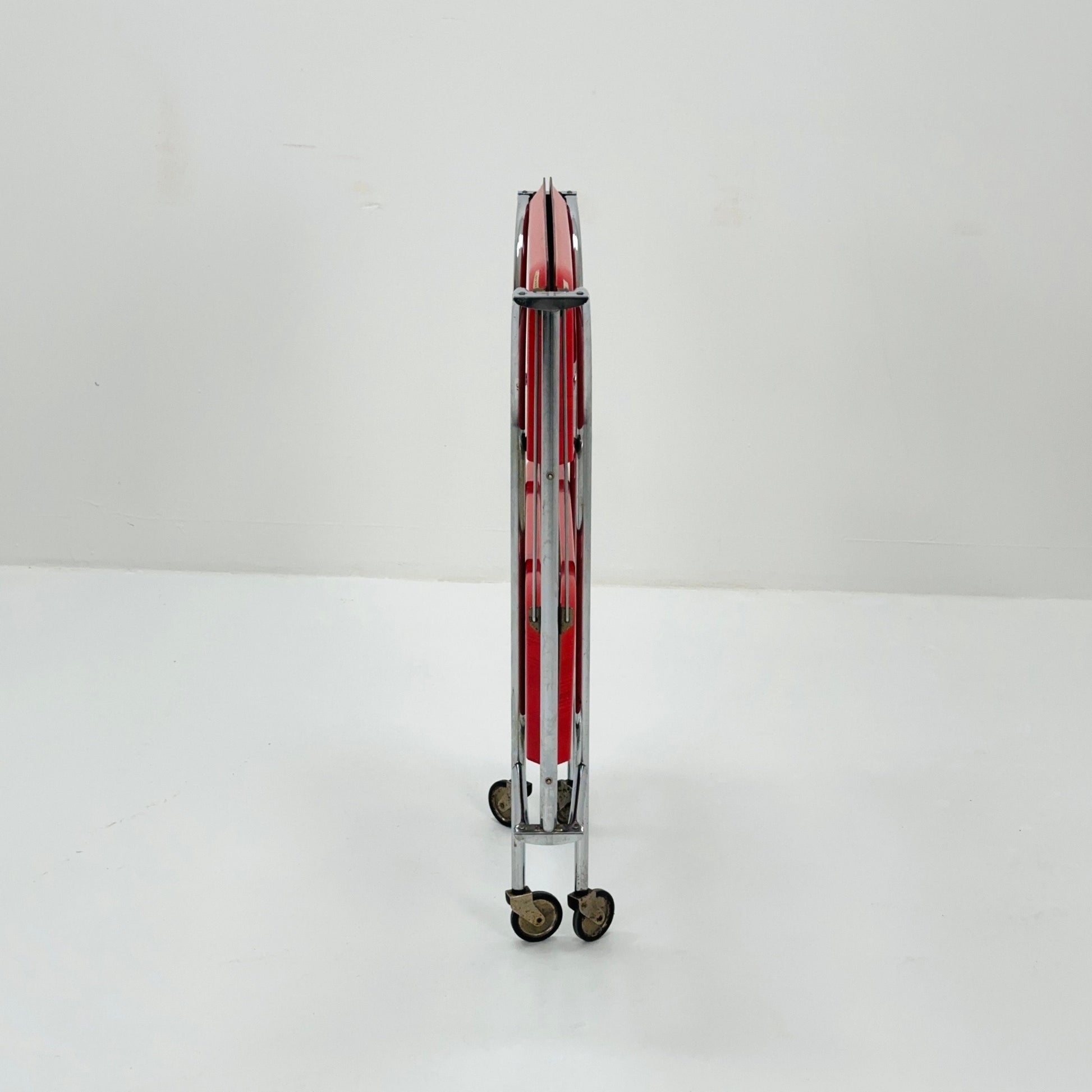 Mid century Folding red tea trolley /Serving trolley 1960-70s.