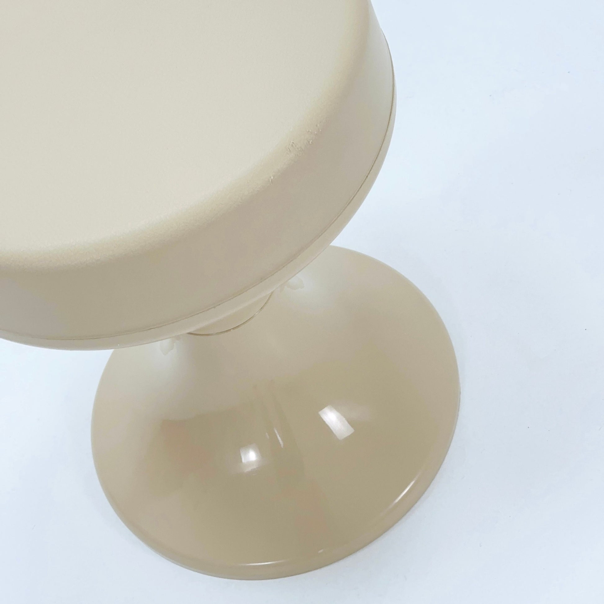 Space age beige stool by Isoklepa - space age stool - Tulip Stool - Vintage Plastic Stool - Germany, 1970s