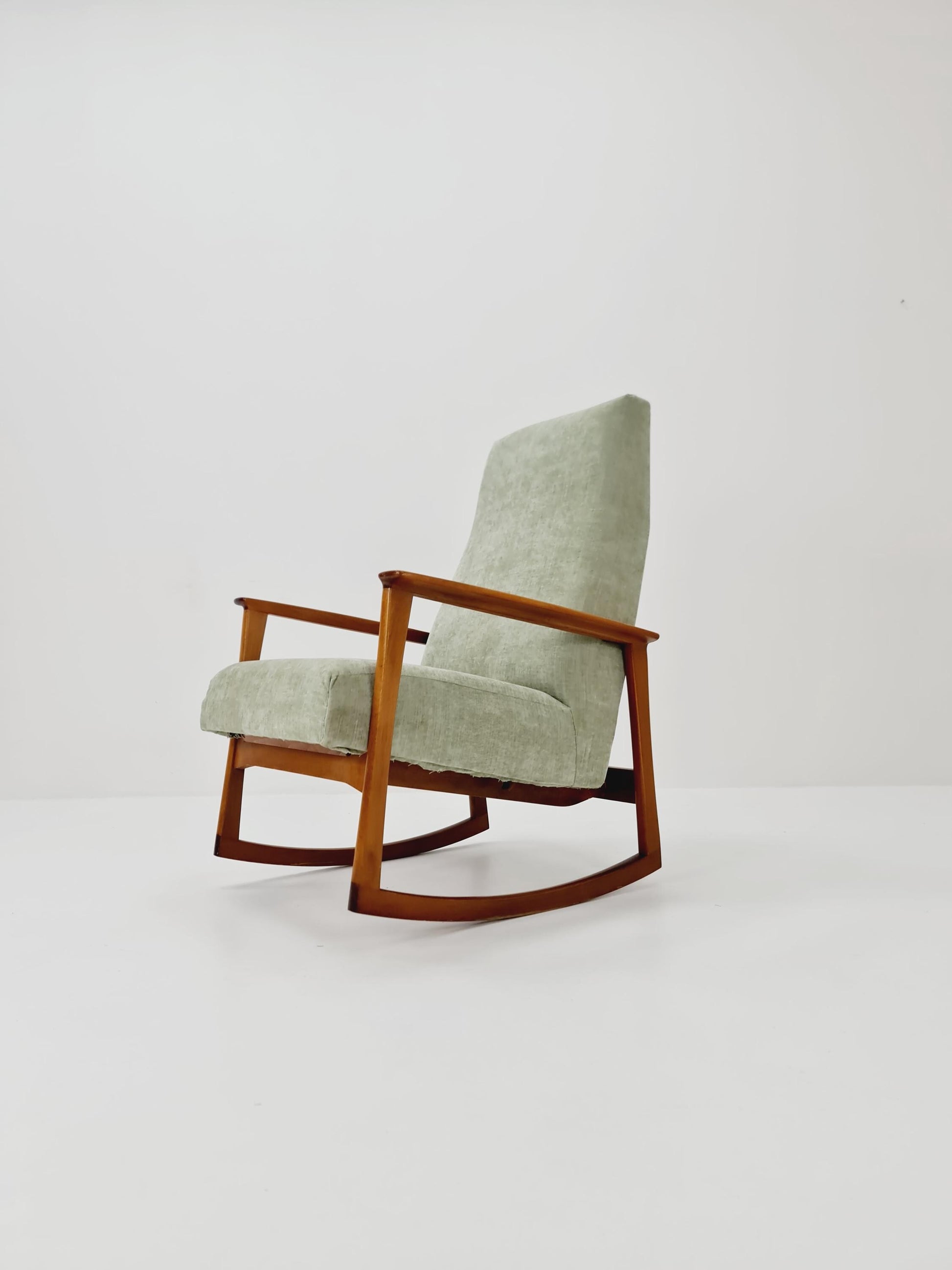 German Rocking Chair with foot Rest , 1950s