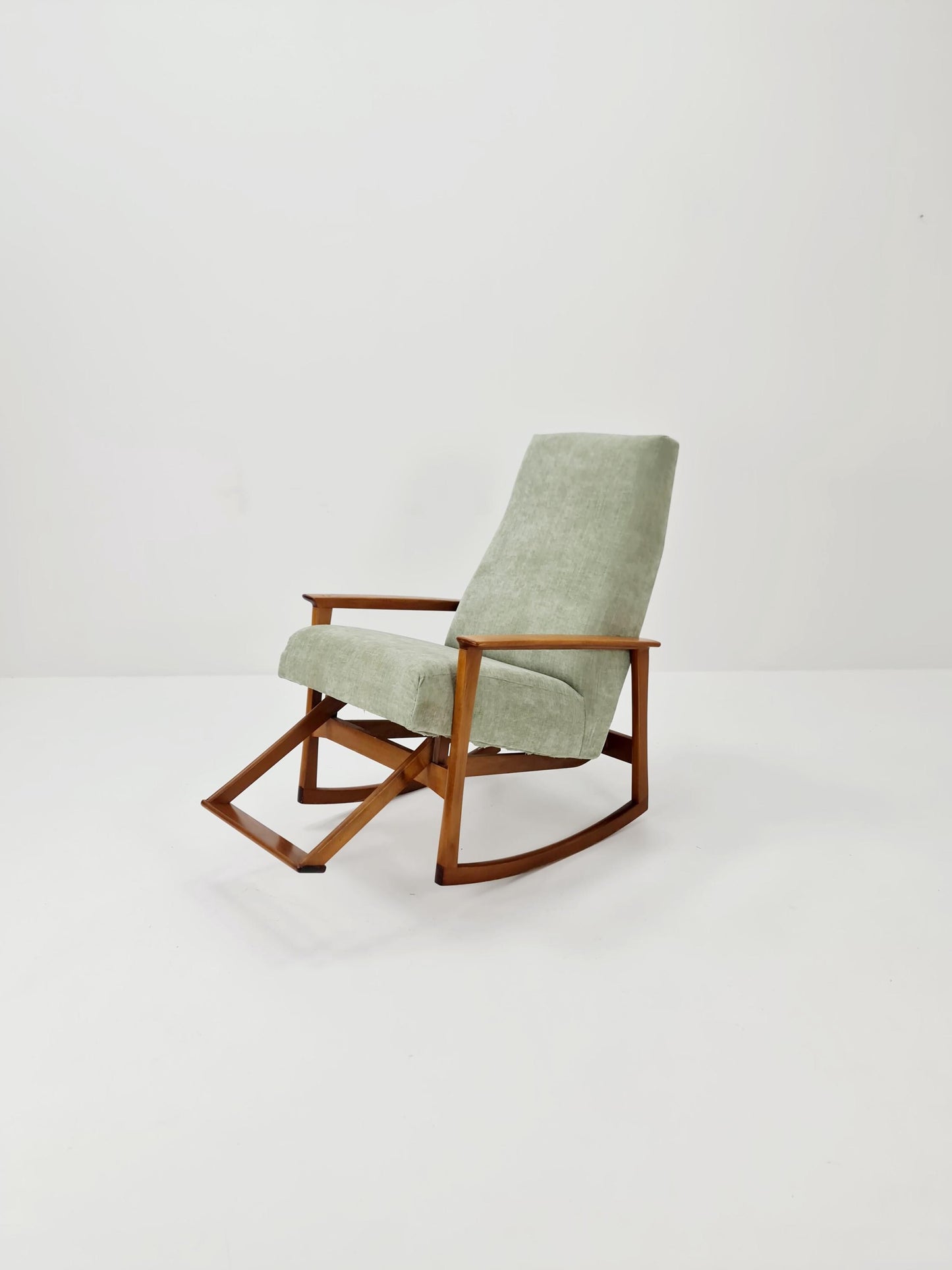 German Rocking Chair with foot Rest , 1950s