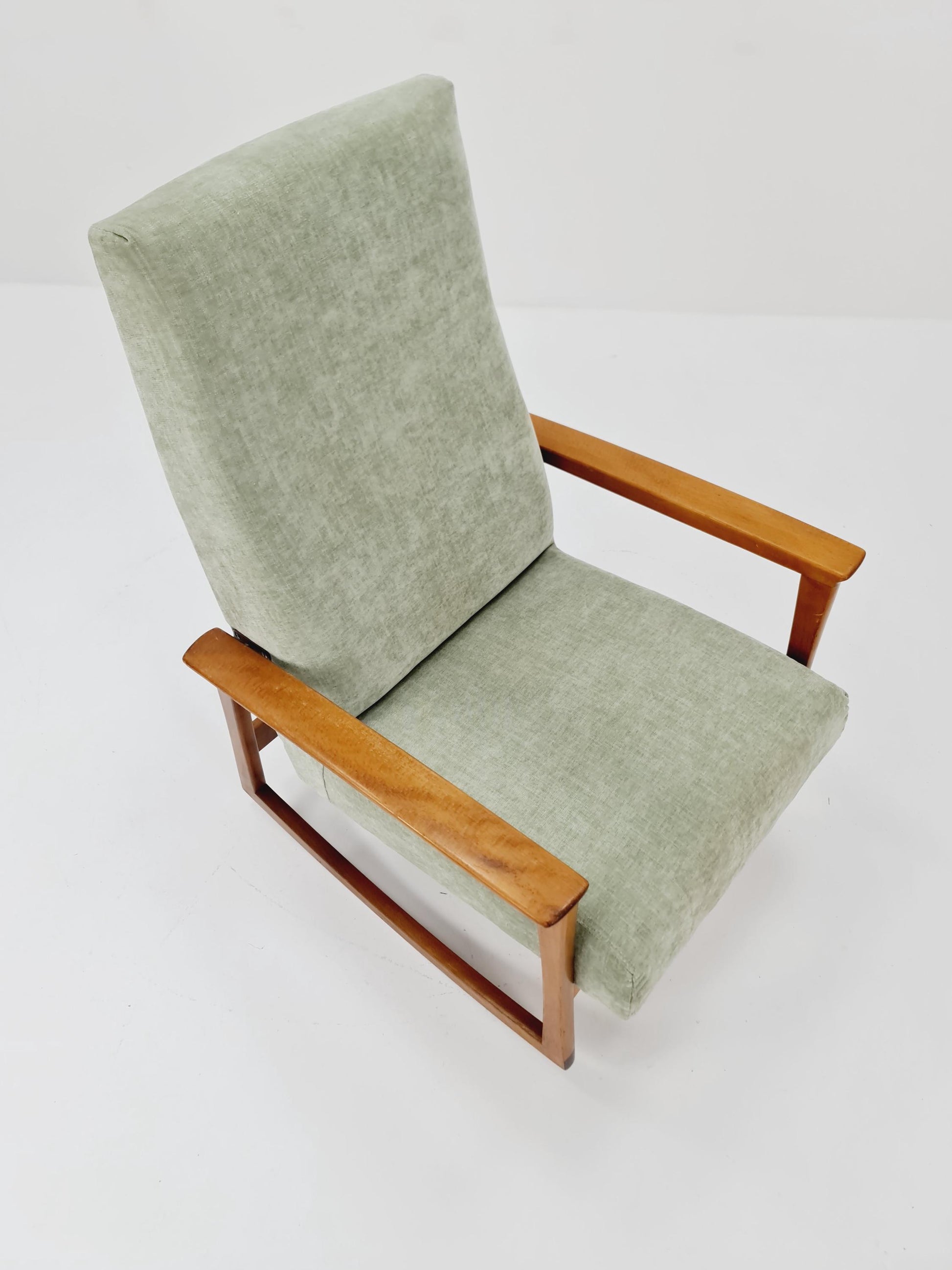 German Rocking Chair with foot Rest , 1950s
