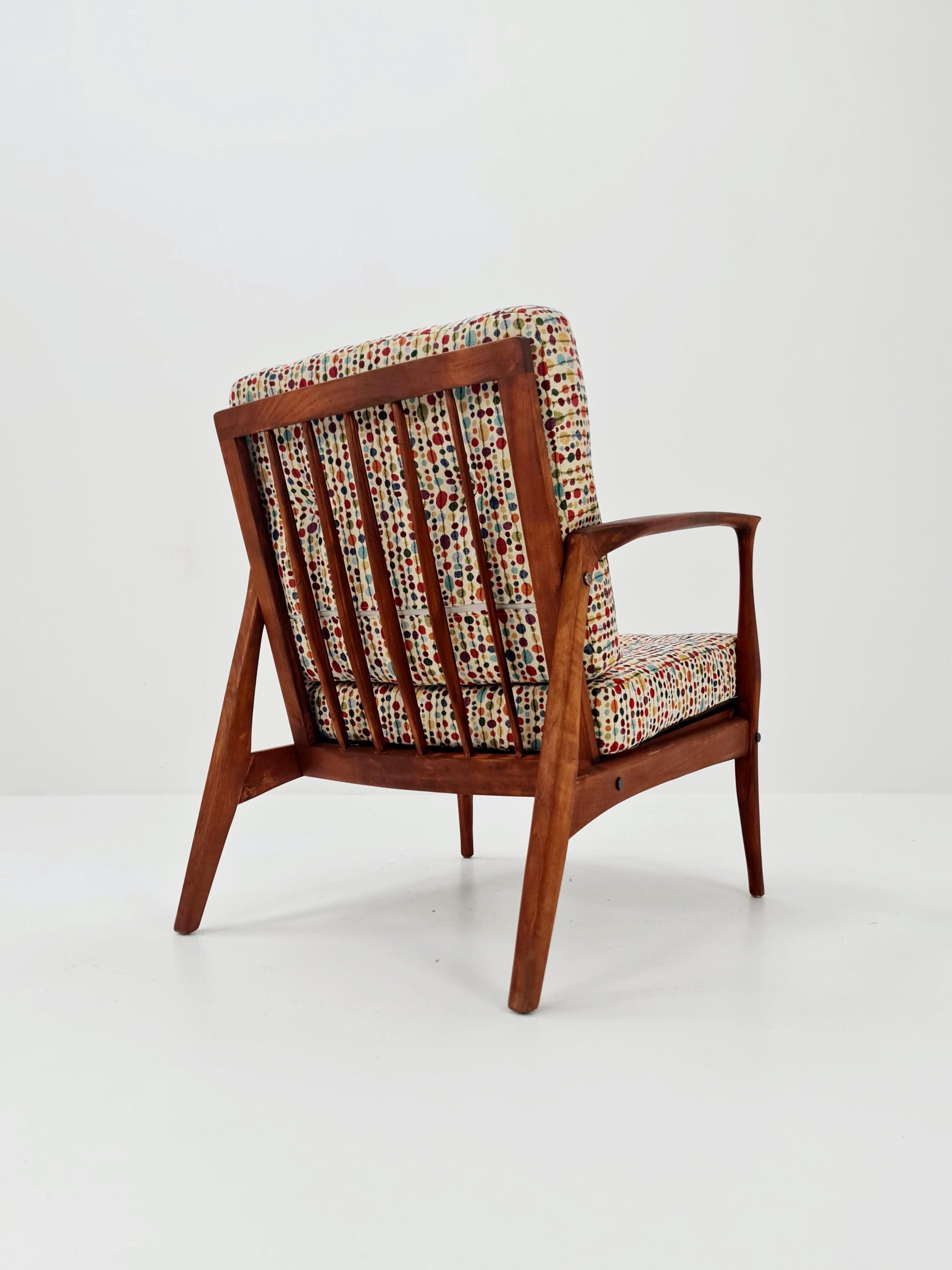 Mid-century German lounge armchair cherry wood , 1960s