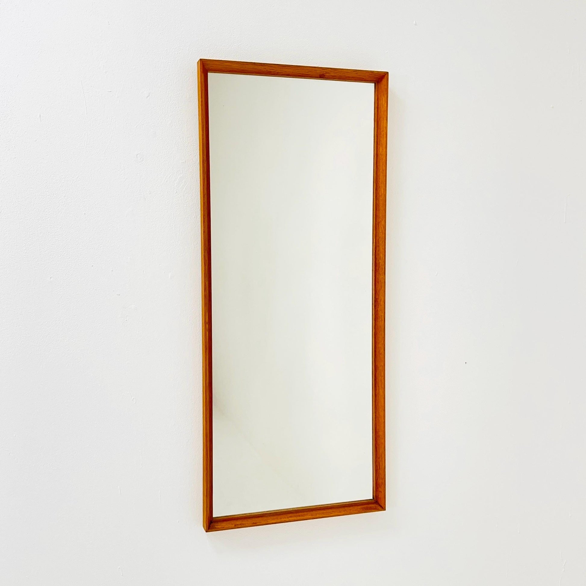 Oak Swedish mid-century Modern wall-mounted mirror 1960s