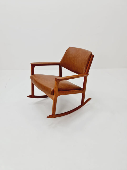 Mid century Scandinavian solid teak Rocking Chair by bröderna Andersson, 1960s