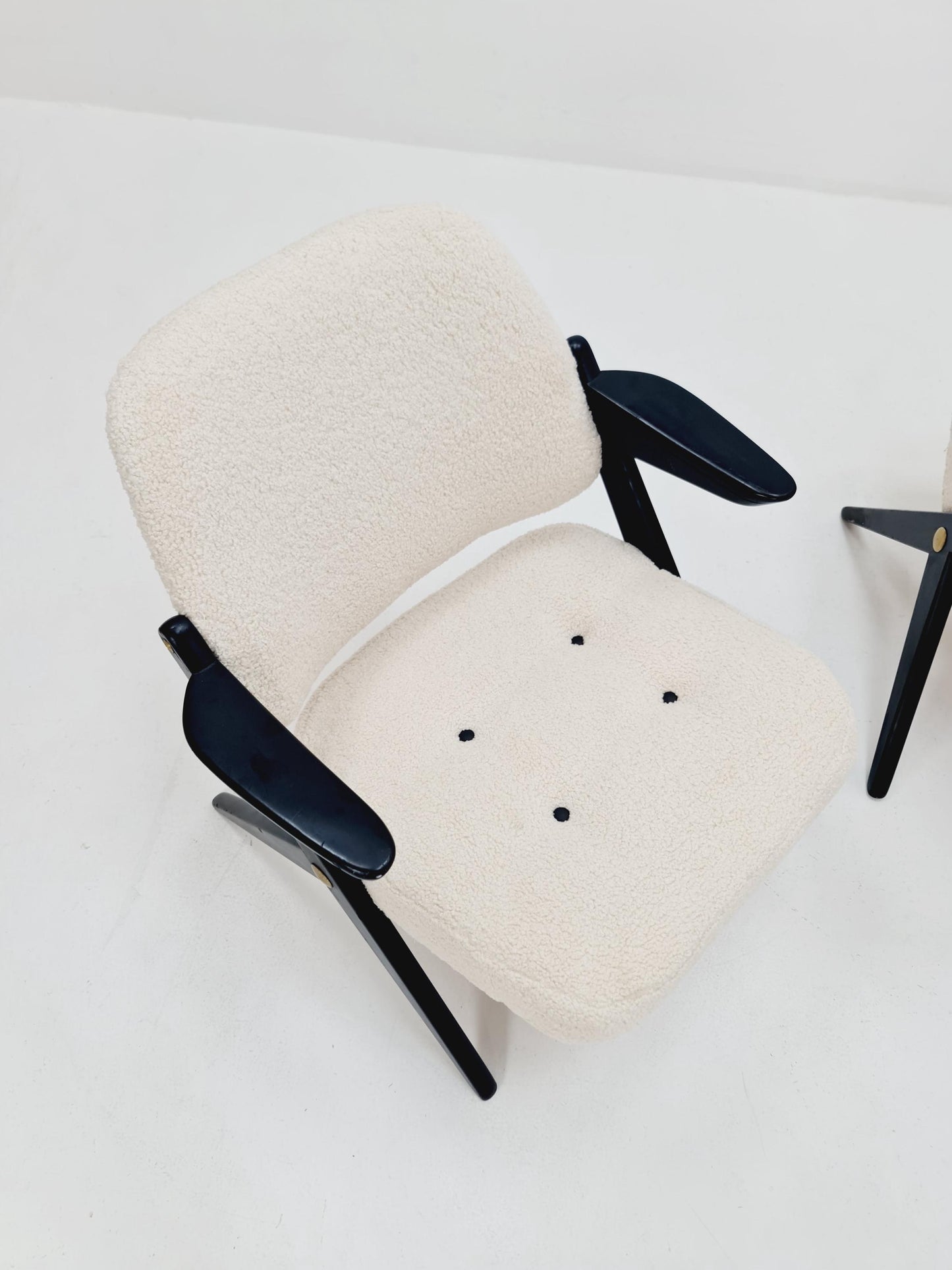 Swedish Midcentury Teddy Fabric armchair Triva by Bengt Ruda for Nordiska Kompaniet, 1960s, set of 2