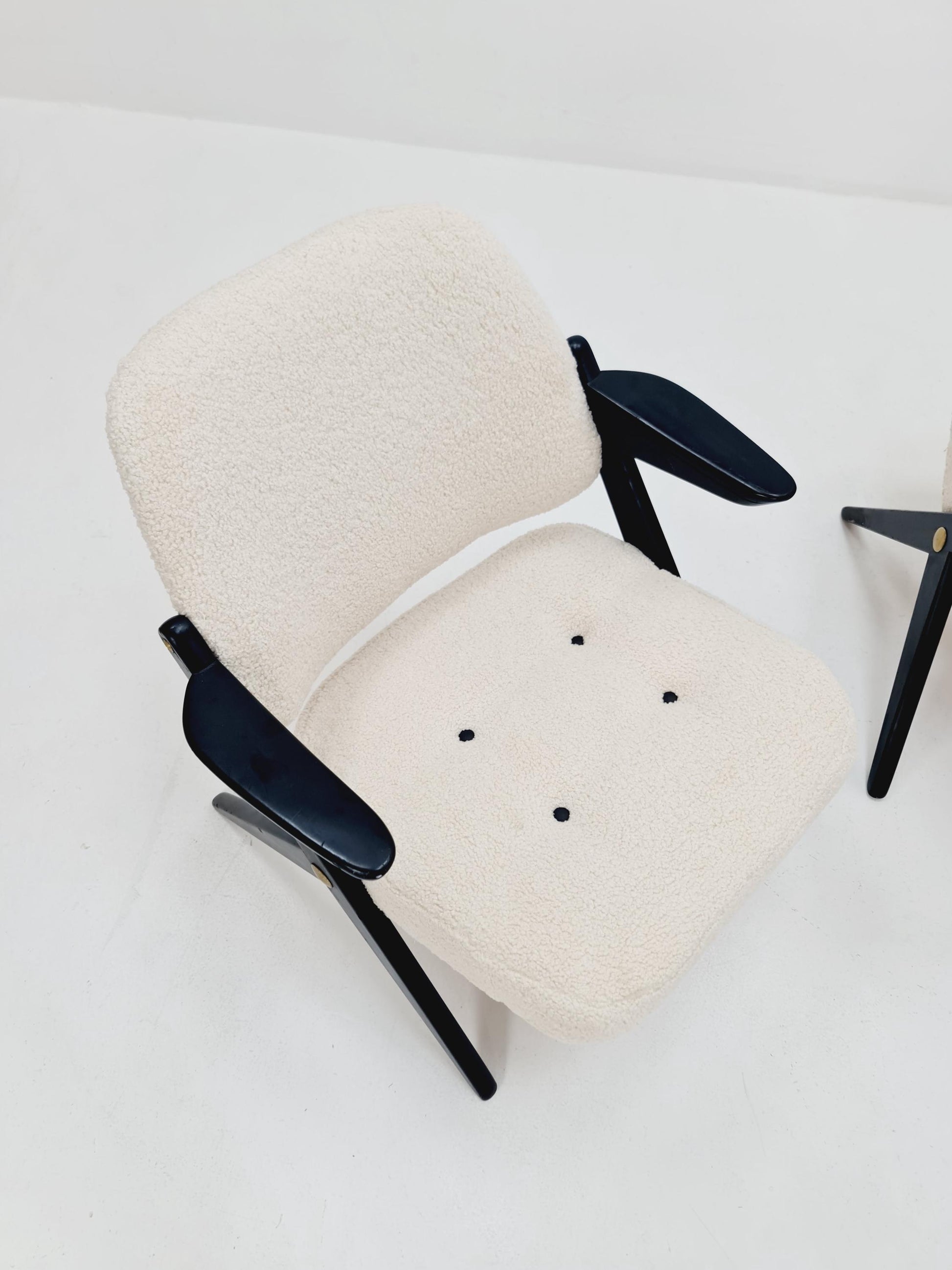 Swedish Midcentury Teddy Fabric armchair Triva by Bengt Ruda for Nordiska Kompaniet, 1960s, set of 2