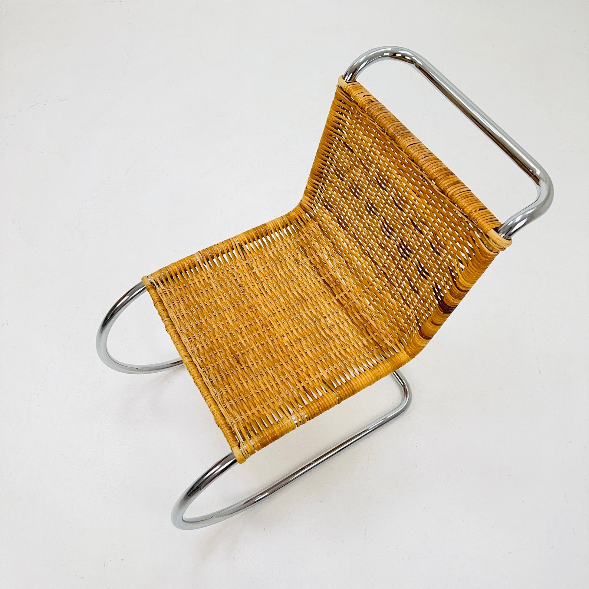 Mid century Bauhaus B42/MR10 Rattan Easy chair by Mies Van Der Rohe for Tecta, 1980