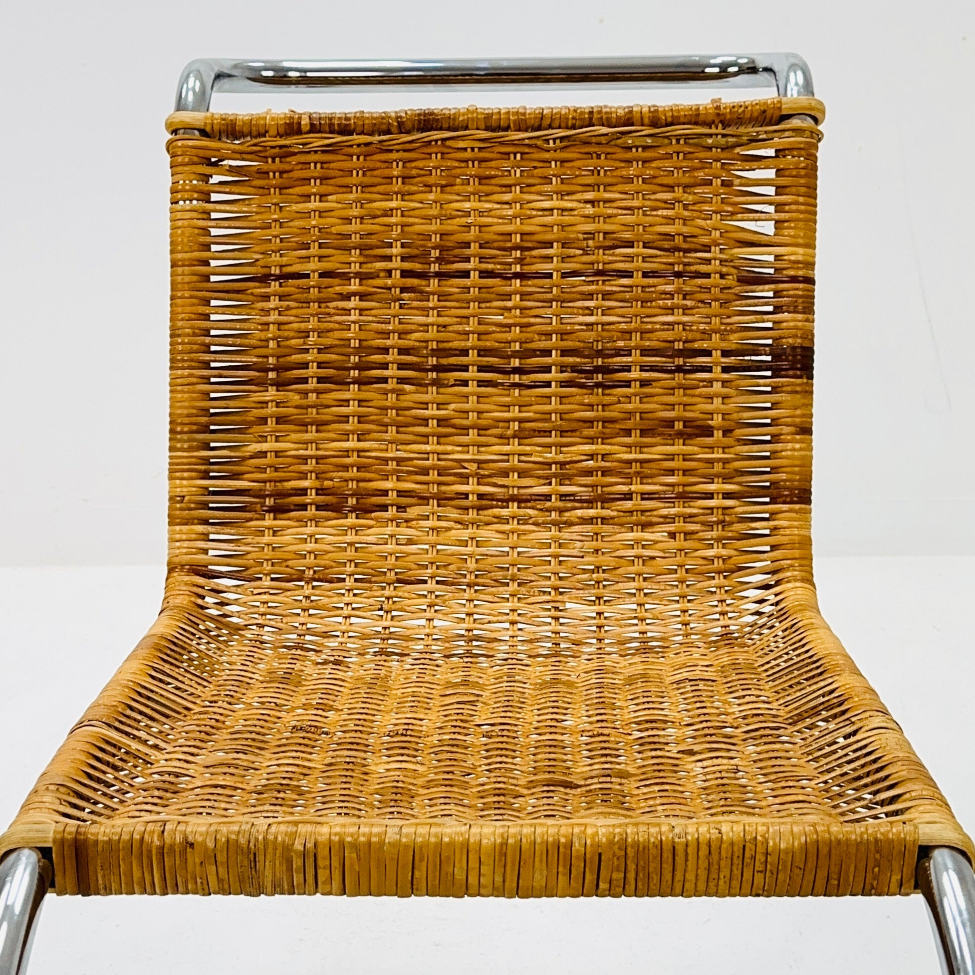 Mid century Bauhaus B42/MR10 Rattan Easy chair by Mies Van Der Rohe for Tecta, 1980