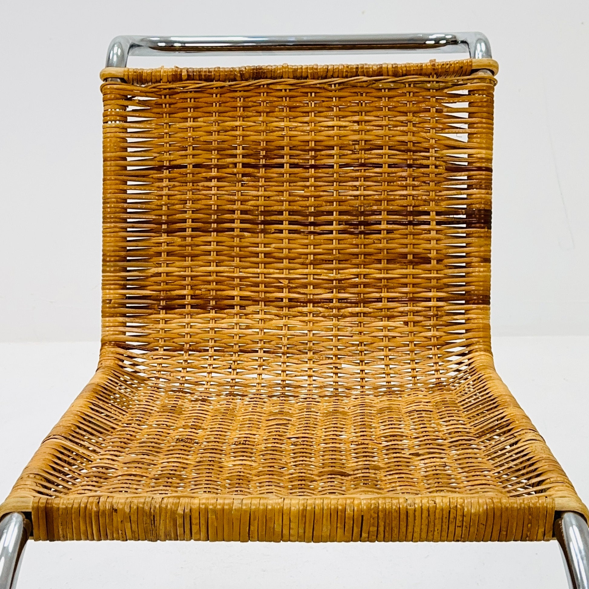 Mid century Bauhaus B42/MR10 Rattan Easy chair by Mies Van Der Rohe for Tecta, 1980