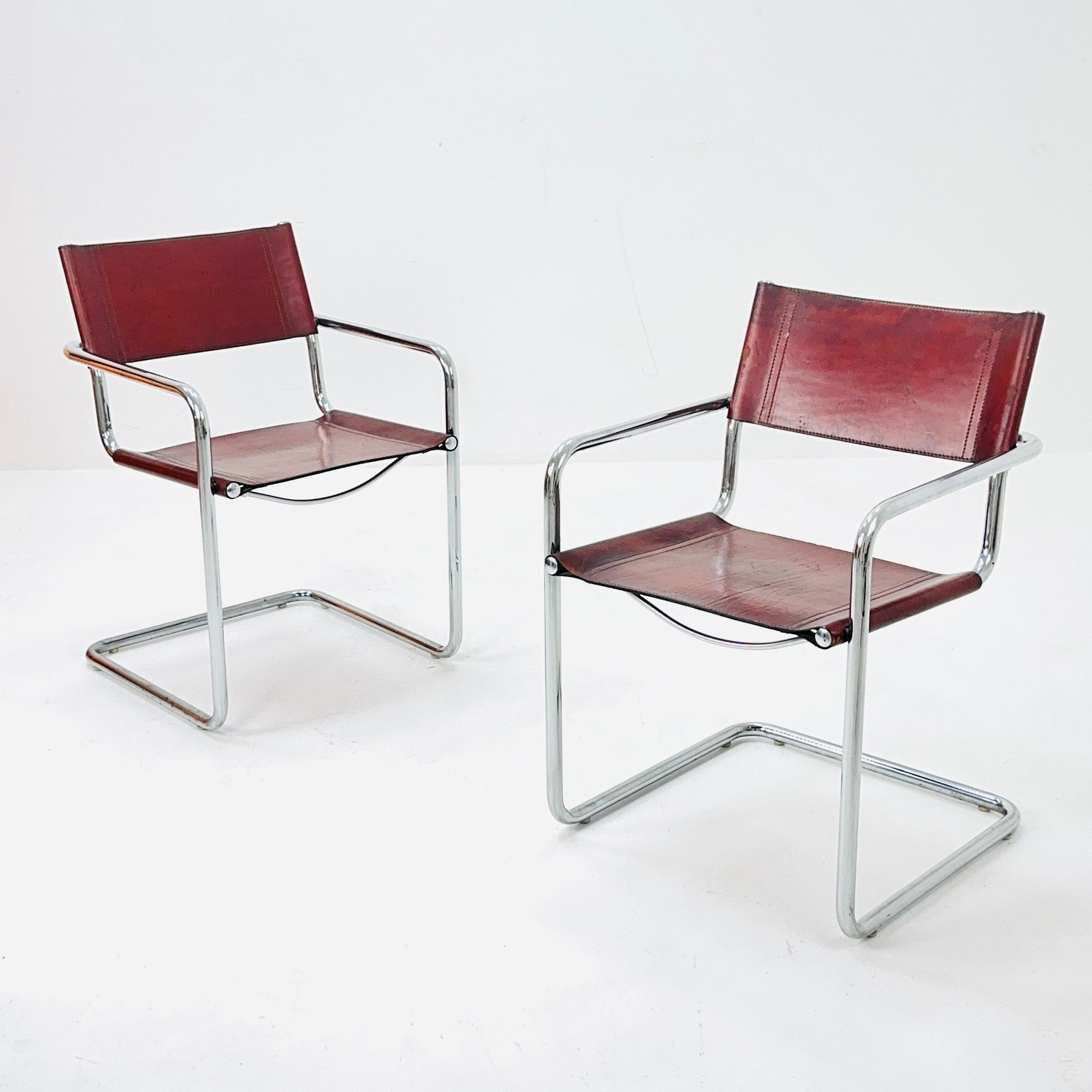 set of 2 Mid century Model MG5 Centro Studi desk chair by Mart Stam & Marcel Breuer for Matteo Grassi, 1970s