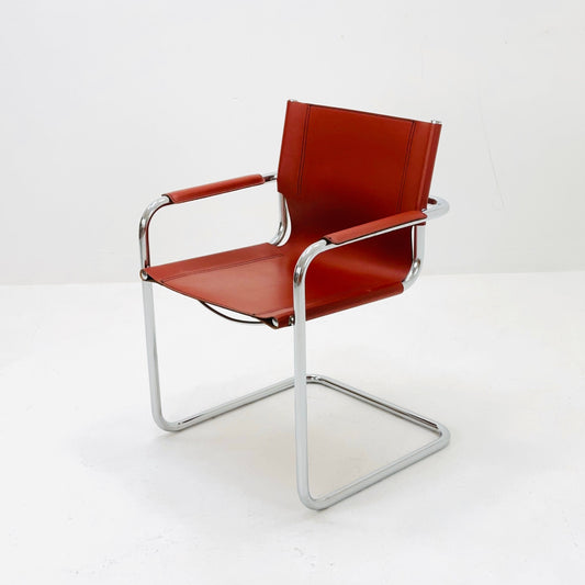 Bauhaus mid century Visitor Chair MG5 by mart stam and Marcel Brauer Italy 1980s