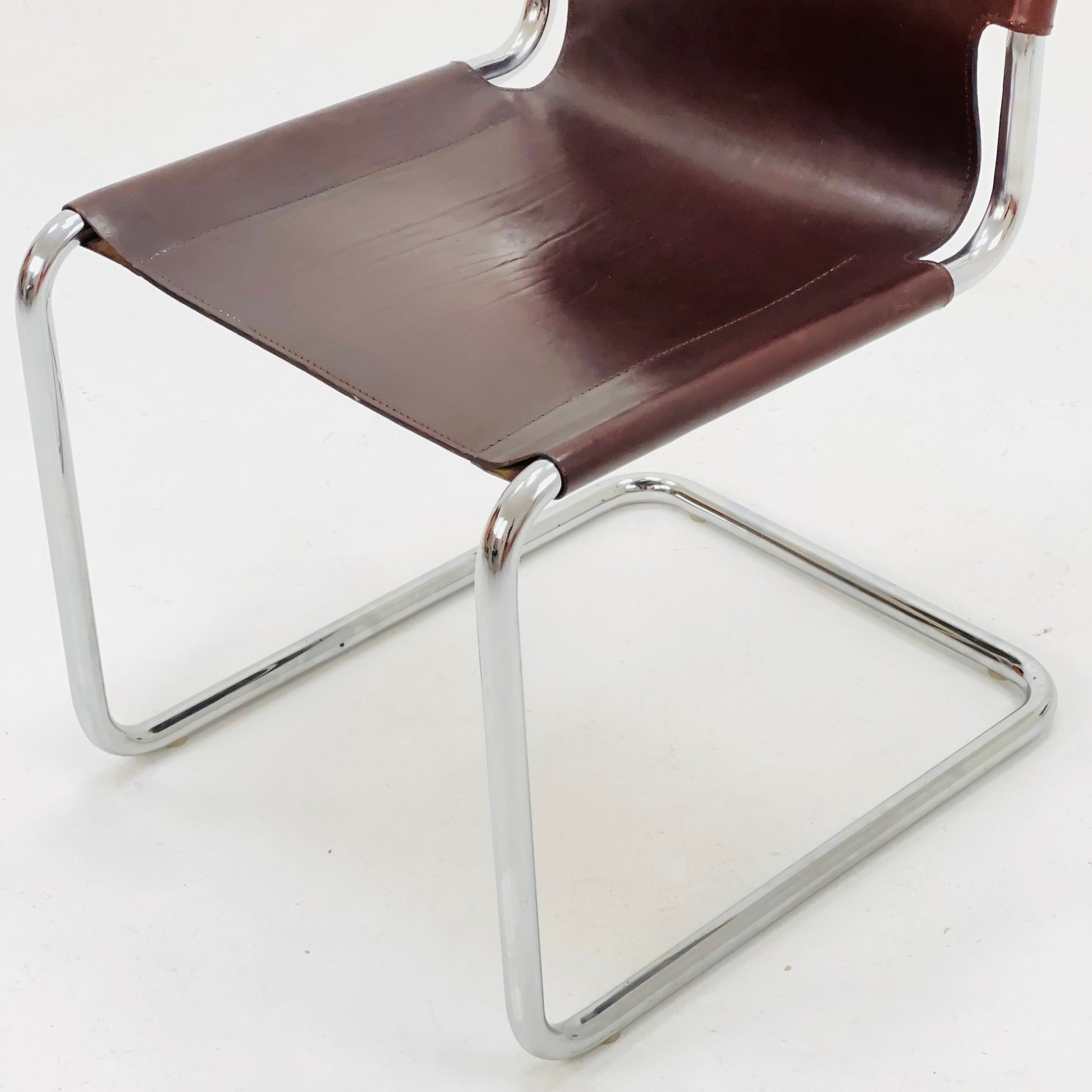 1 of 7 Mid-Century Vintage S33 Chair by Mart Stam & Marcel Breuer for Matteo Grassi 1980s Italy