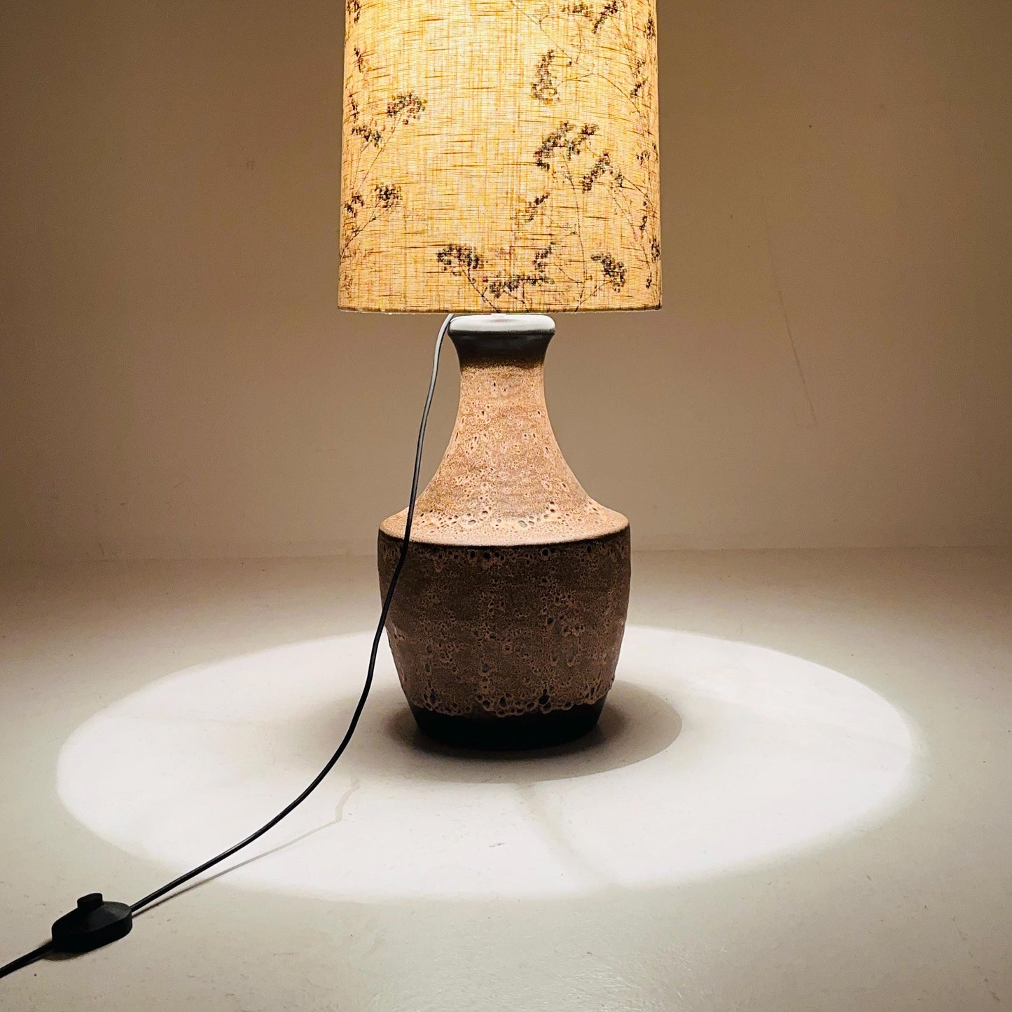 Mid century ceramic handmade floor lamp 1960s Germany