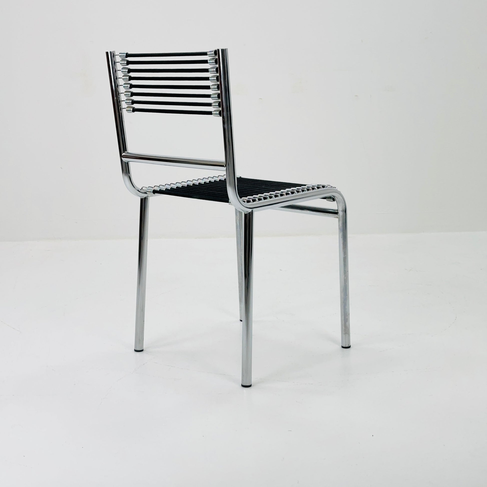 Mid century steel René Herbst 'Sandows' Side chair france 1970s