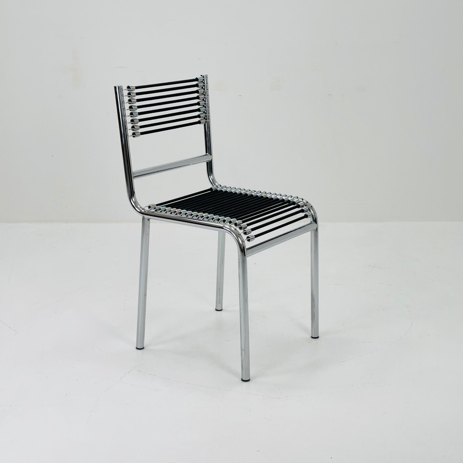 Mid century steel René Herbst 'Sandows' Side chair france 1970s