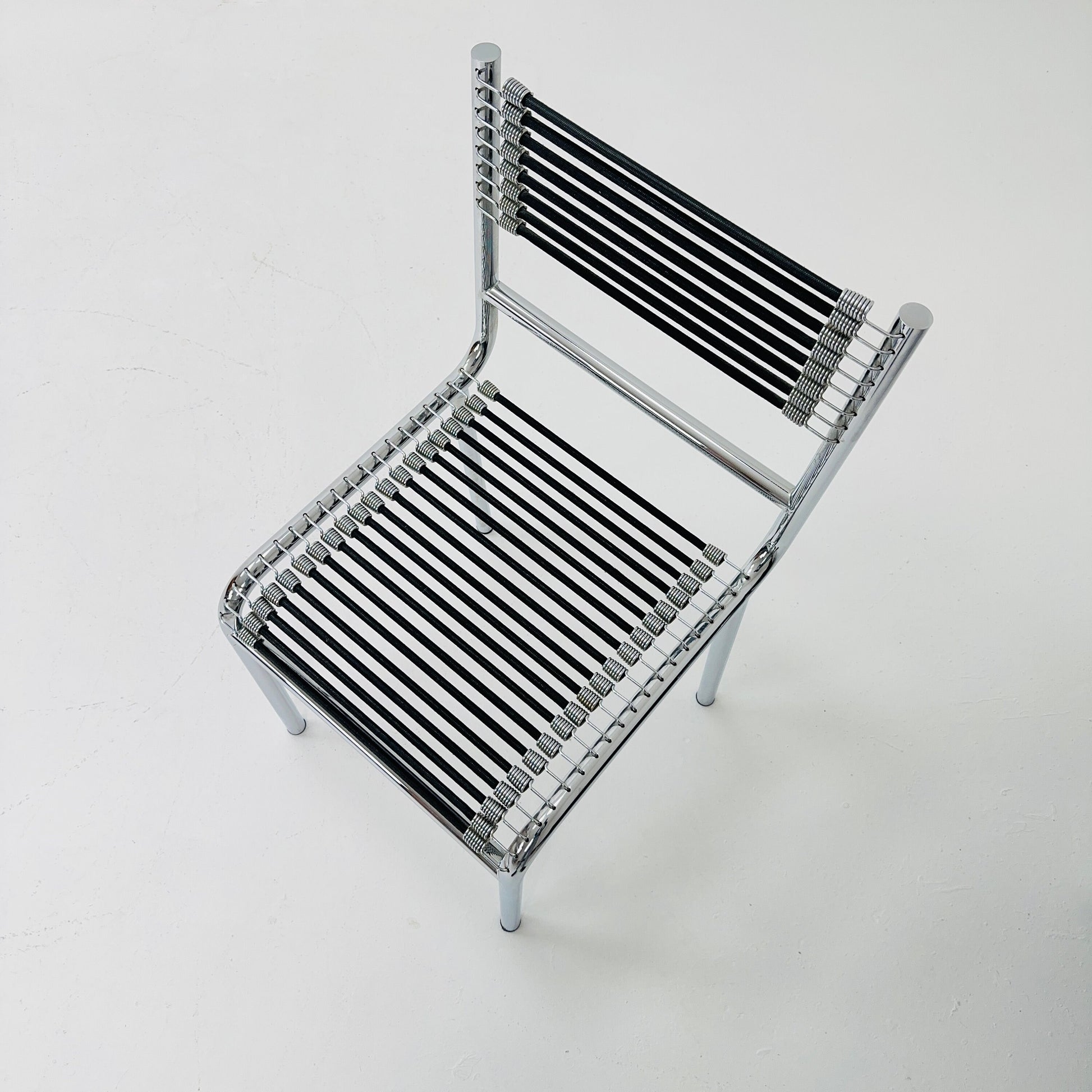 Mid century steel René Herbst 'Sandows' Side chair france 1970s