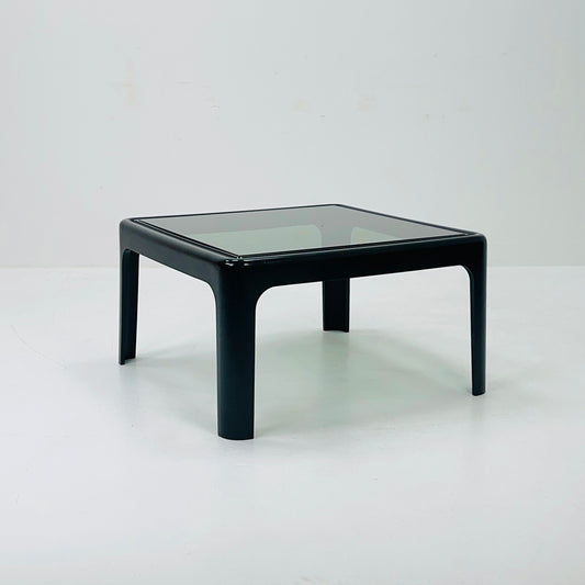 Mid-Century Space Age green smoked glass coffee table by Peter Ghyczy for Horn Collection, 1960s