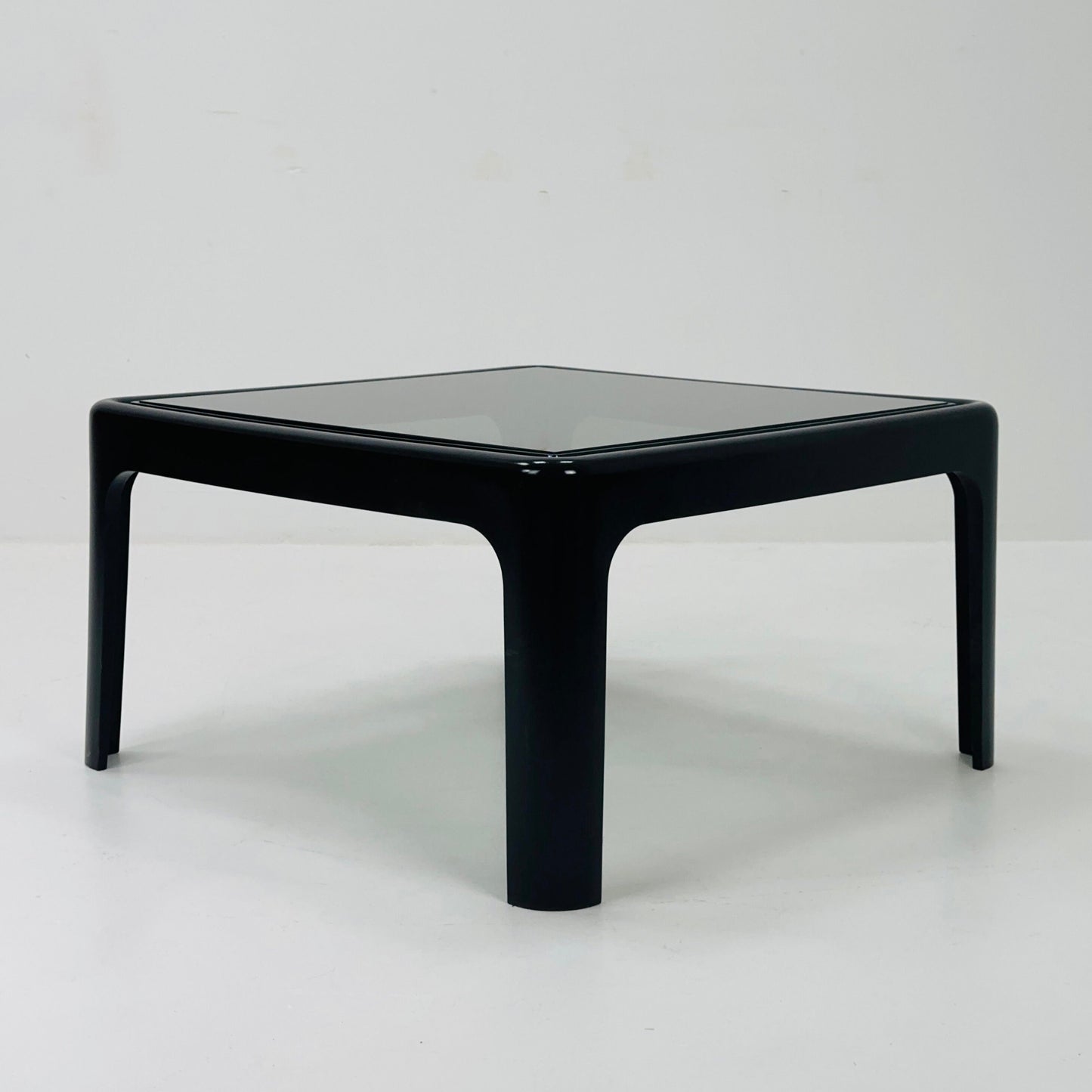 Mid-Century Space Age green smoked glass coffee table by Peter Ghyczy for Horn Collection, 1960s
