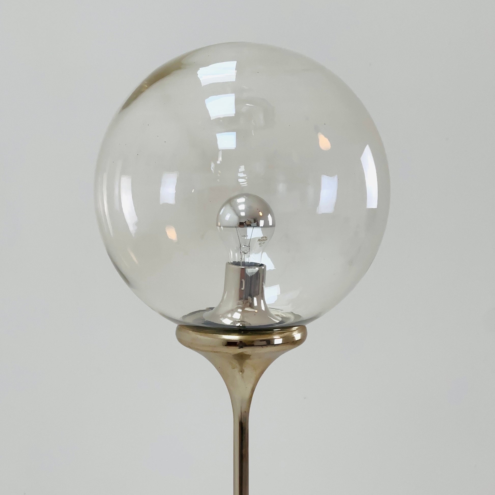 Mid century Floor lamp trumpet base by Doria Leuchten, Germany 1970s