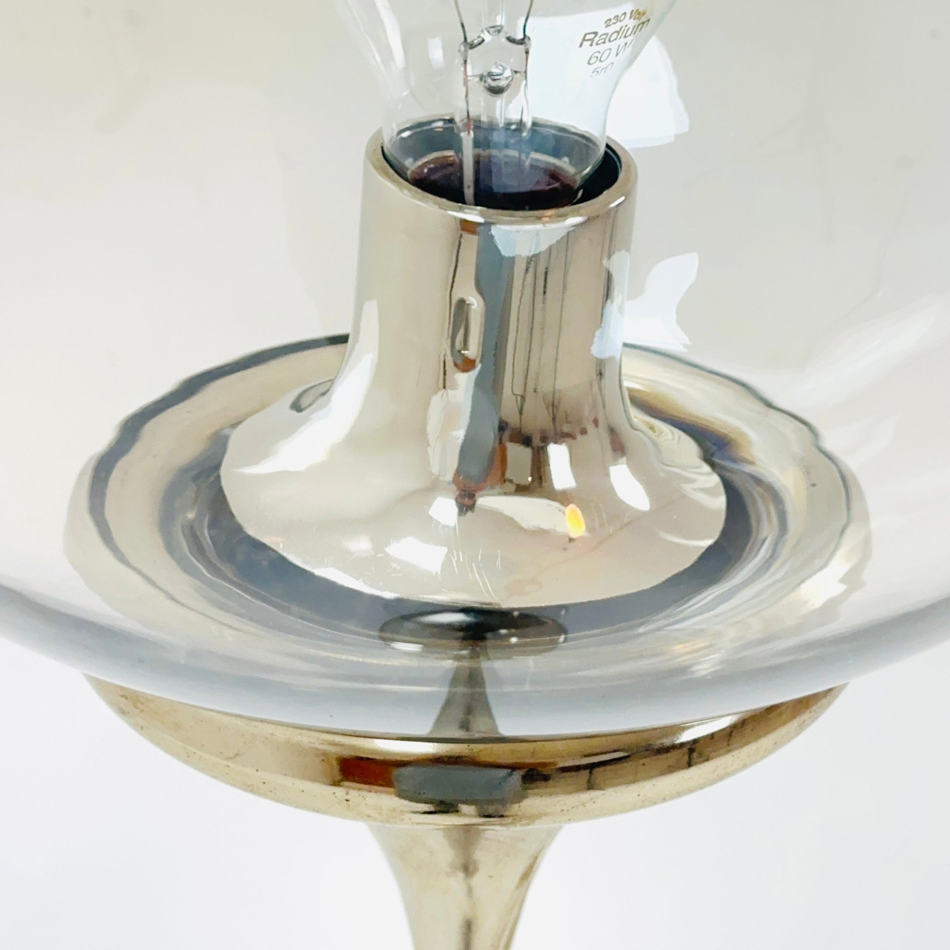 Mid century Floor lamp trumpet base by Doria Leuchten, Germany 1970s