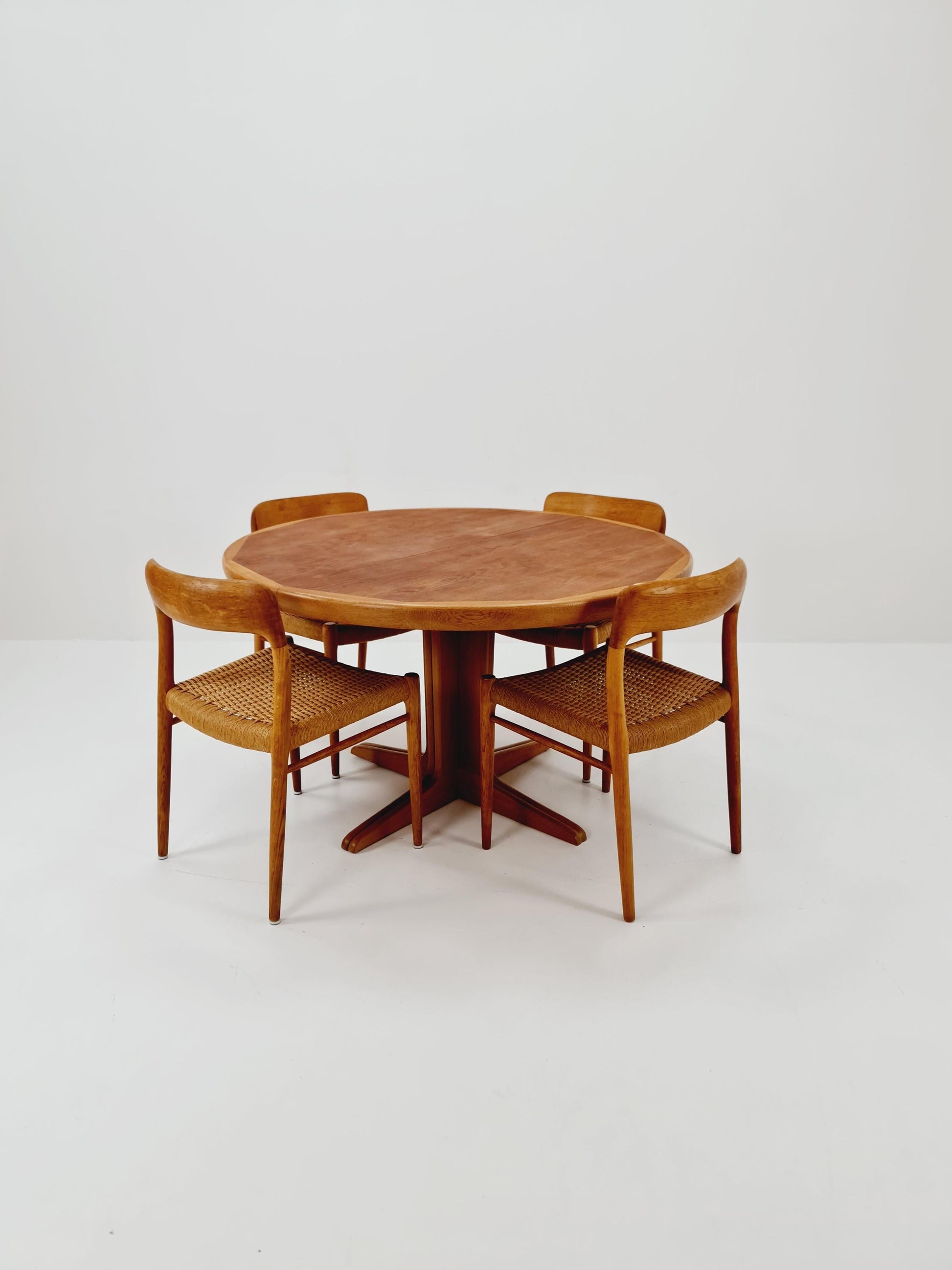 Mid century extendable Danish Modern Oak dining table by Niels Otto Möller for V,Spotrup , 1960s