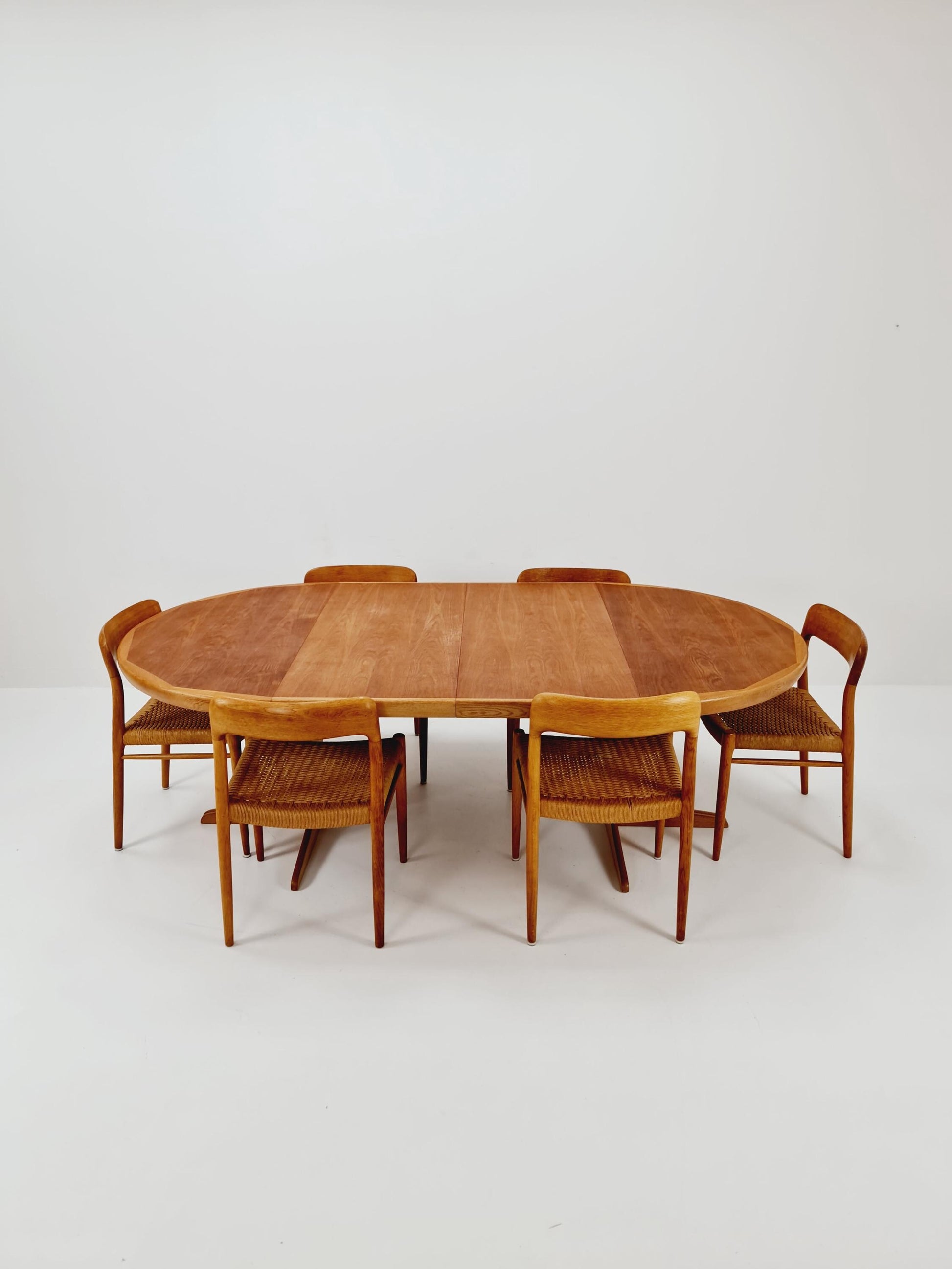 Mid century extendable Danish Modern Oak dining table by Niels Otto Möller for V,Spotrup , 1960s