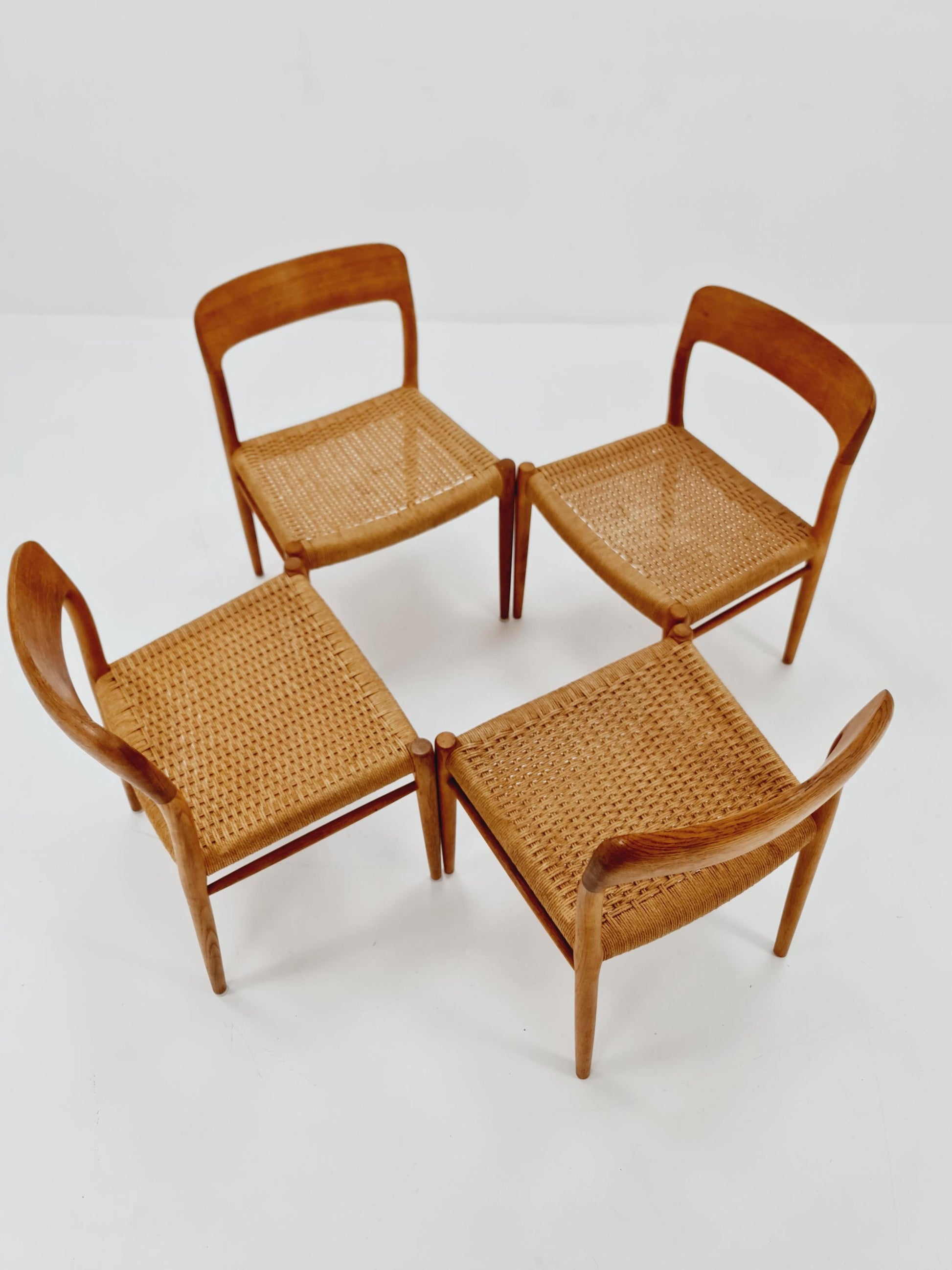 MidCentury Danish Oak Dining Chairs Niels O.Moller, 1960s, set of 4