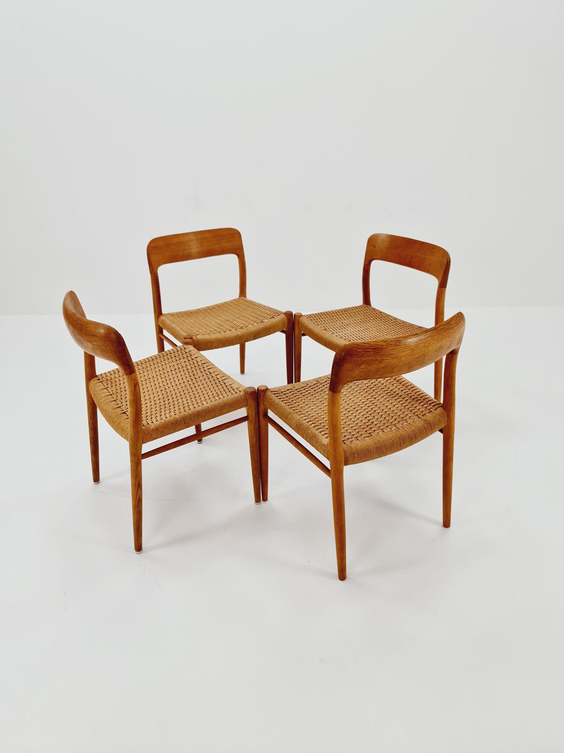 MidCentury Danish Oak Dining Chairs Niels O.Moller, 1960s, set of 4